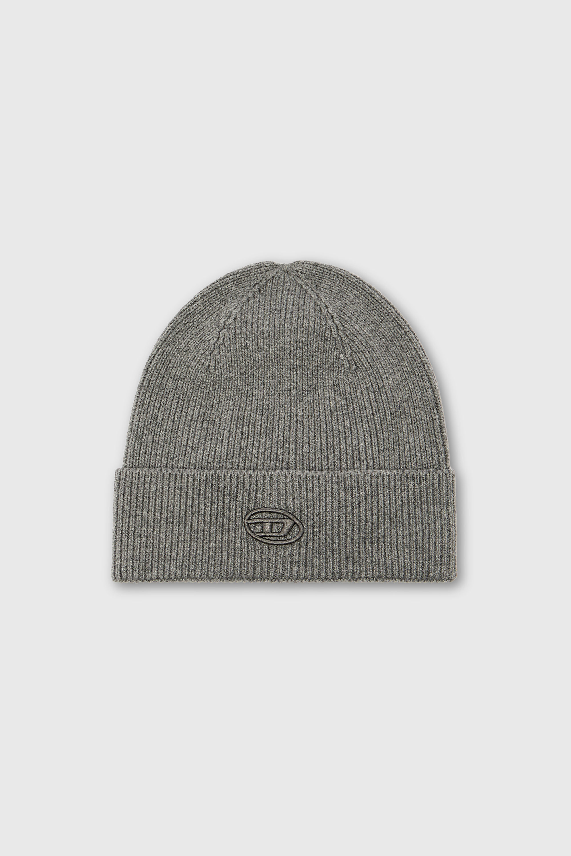 Diesel - K-CODER-FULLY B, Gorro en canal&eacute; con la D bordada Unisex in Gris - 1