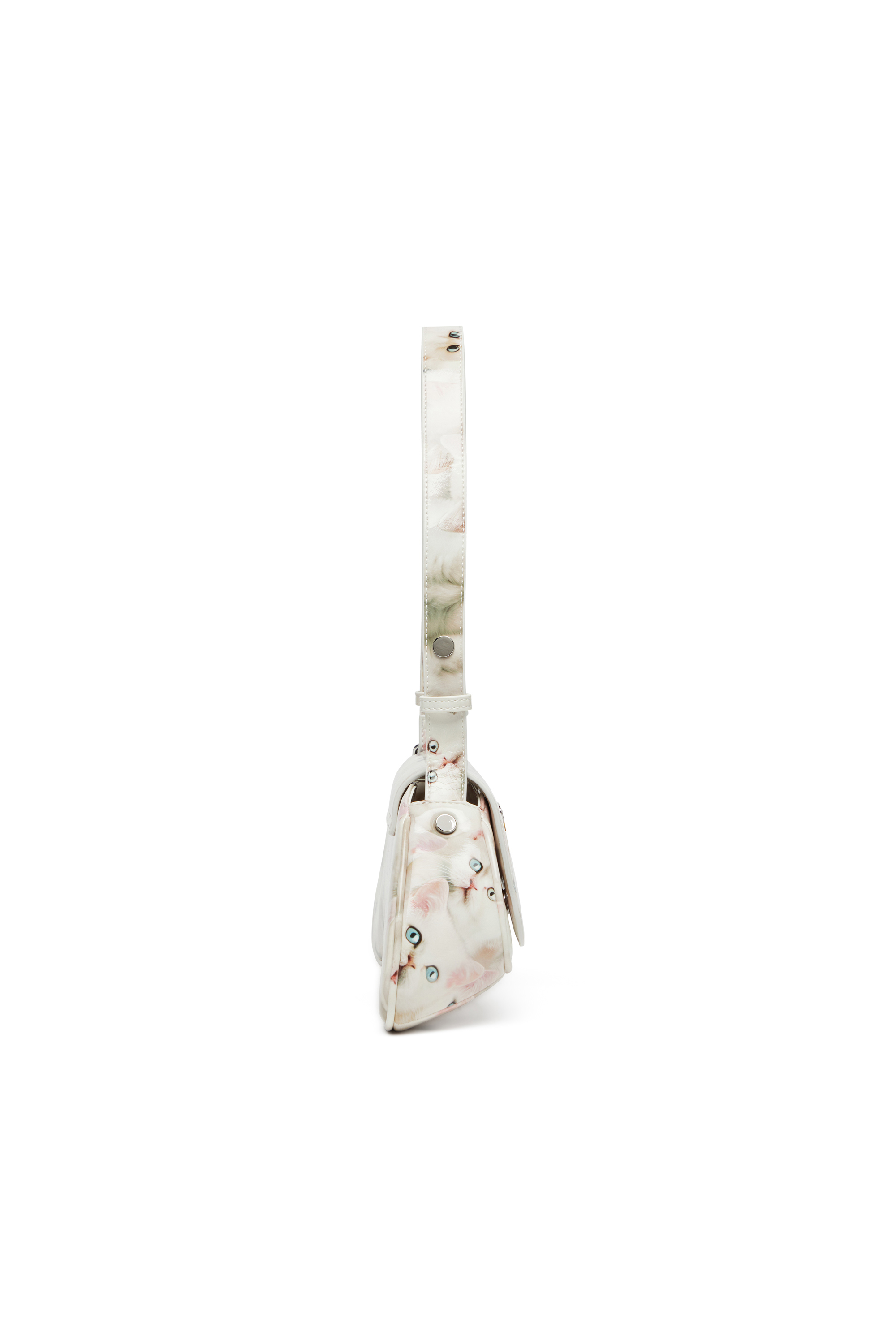 Diesel - PLAY CROSSBODY, Play-Talego con estampado de logotipo desteñido Mujer in Blanco - 4