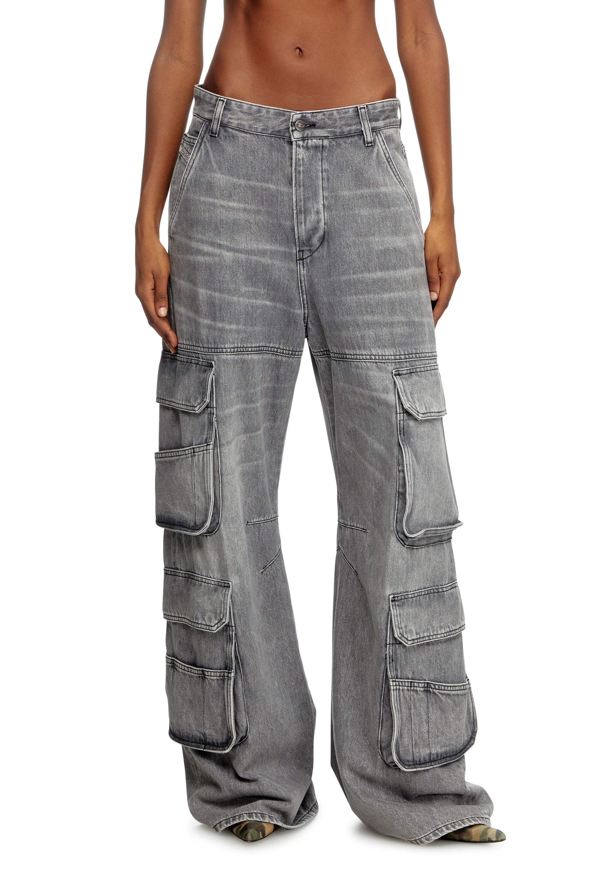 Diesel - Relaxed Jeans 1996 D-Sire 0DCBE Mujer, Gris Claro - 3