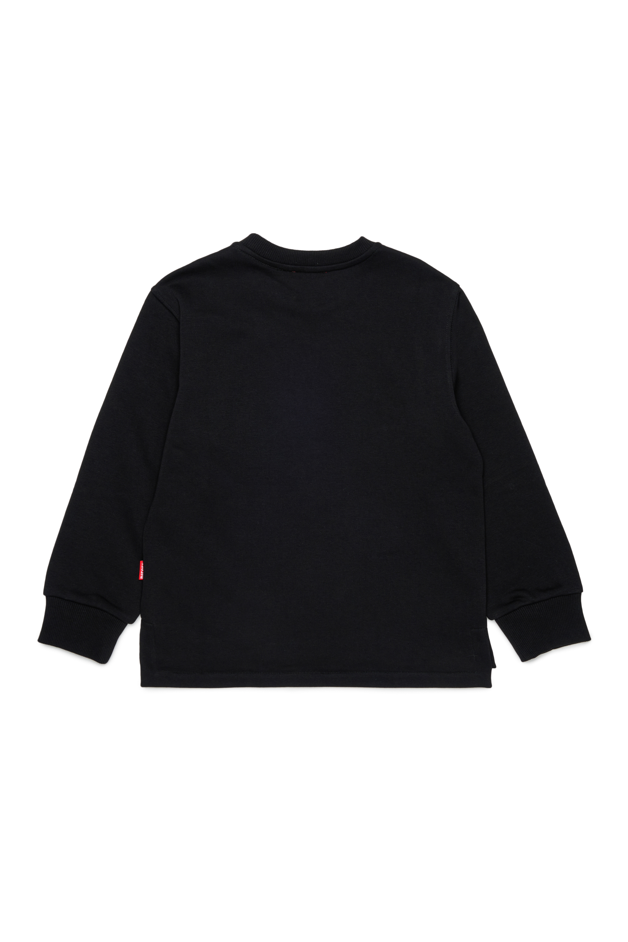 Diesel - SRES OVER, Sudadera cut-off con estampado de logo Hombre in Negro - 2
