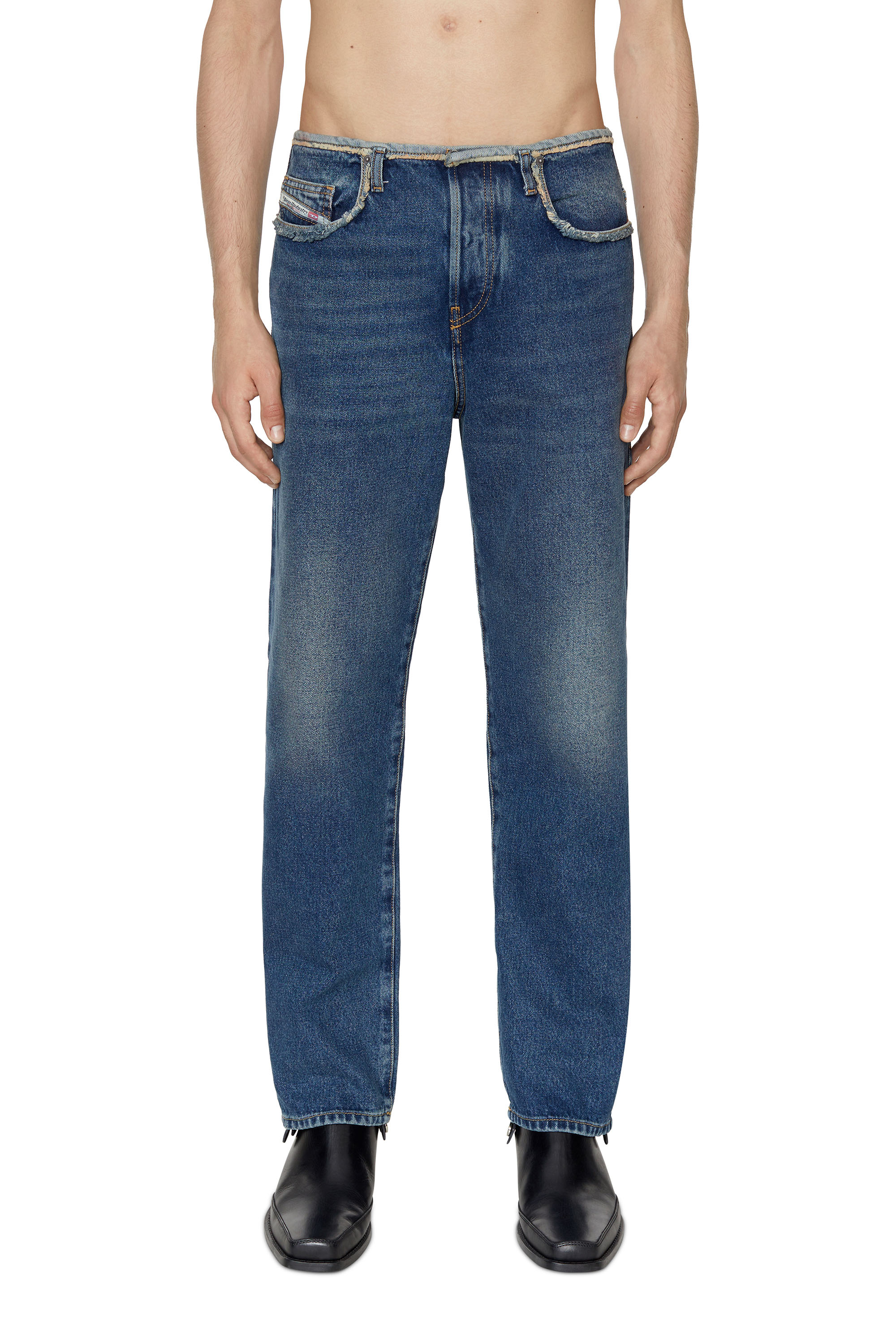 Diesel - D-Pend 007F2 Straight Jeans, Azul medio - Image 1