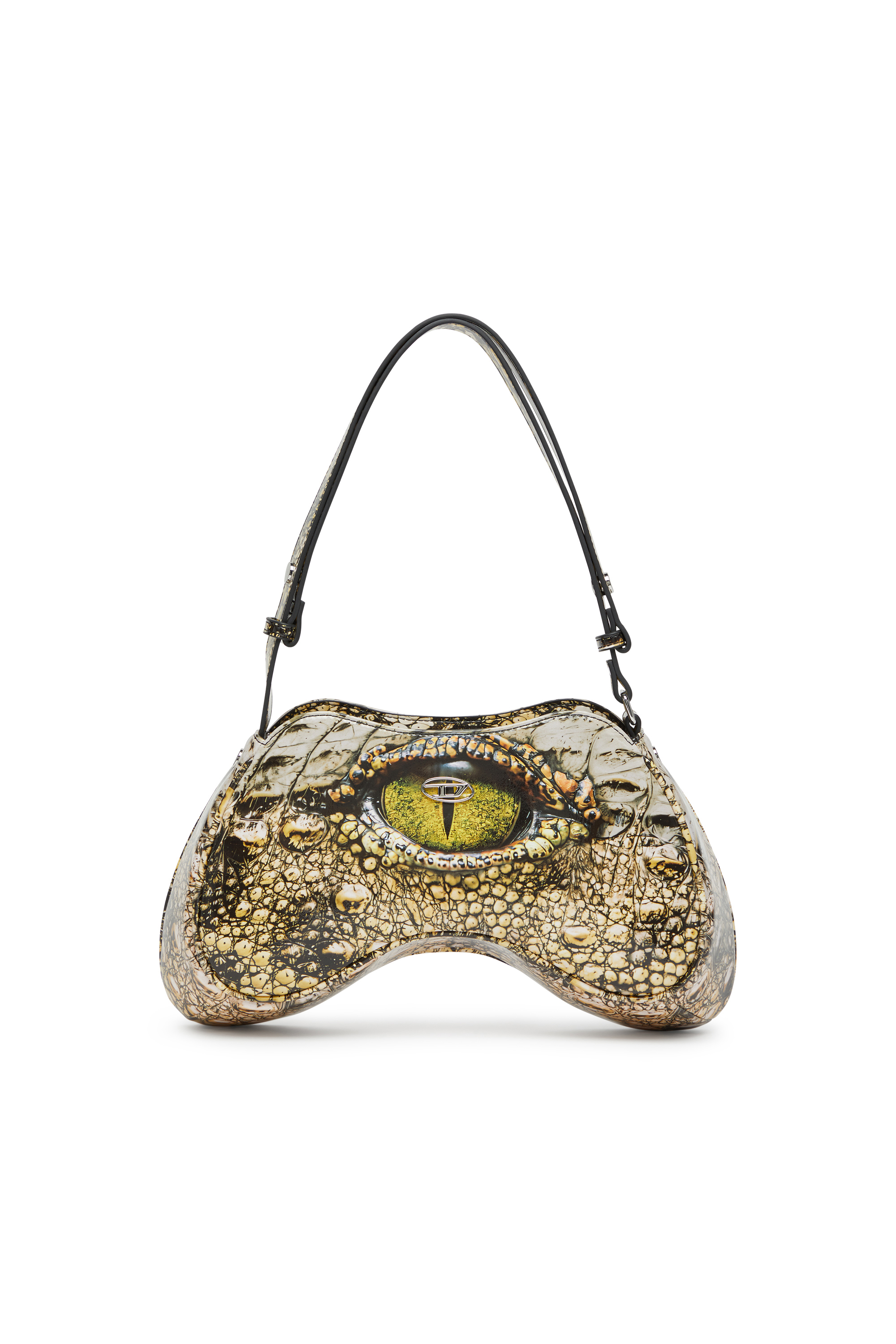 Diesel - PLAY SHOULDER, Play-Bolso de hombro brillante Mujer in Amarillo - 1