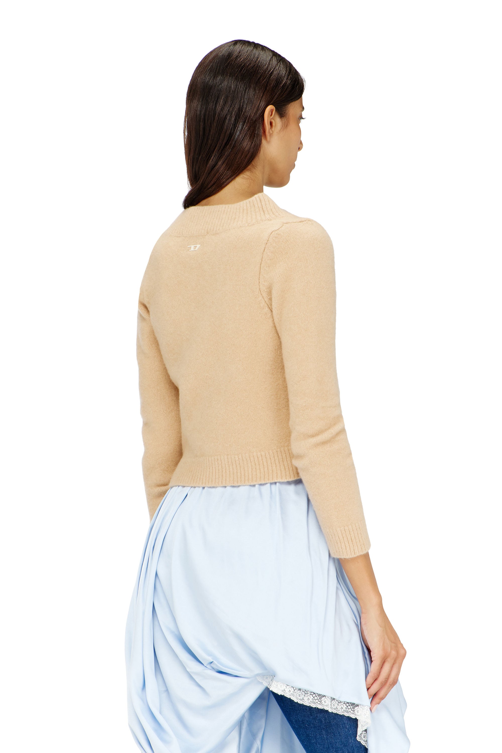 Diesel - M-AVA, C&aacute;rdigan cropped de punto hervido arrugado Mujer in ToBeDefined - 3