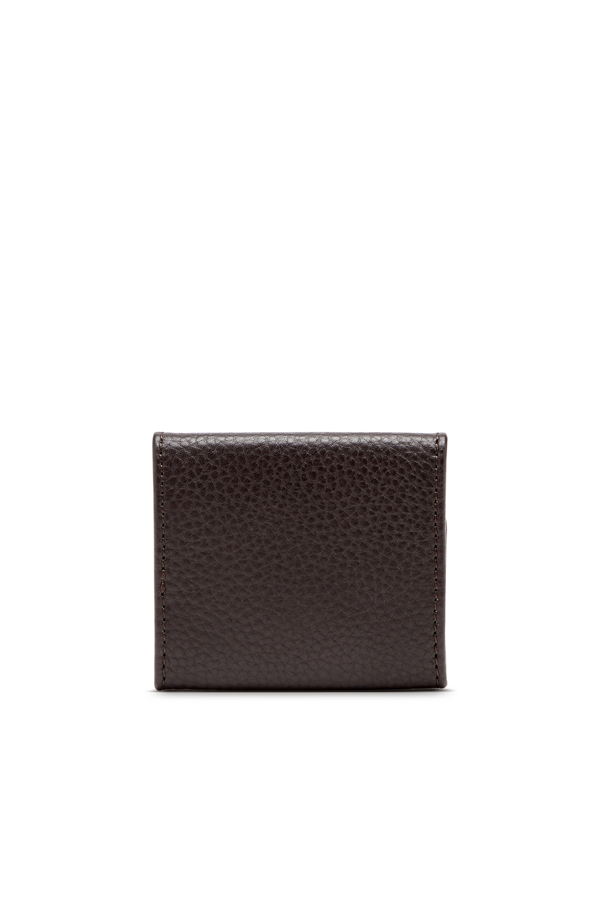 Diesel - HISSU EVO COIN CASE, Coin purse in grainy leather Hombre in Marrón - 2