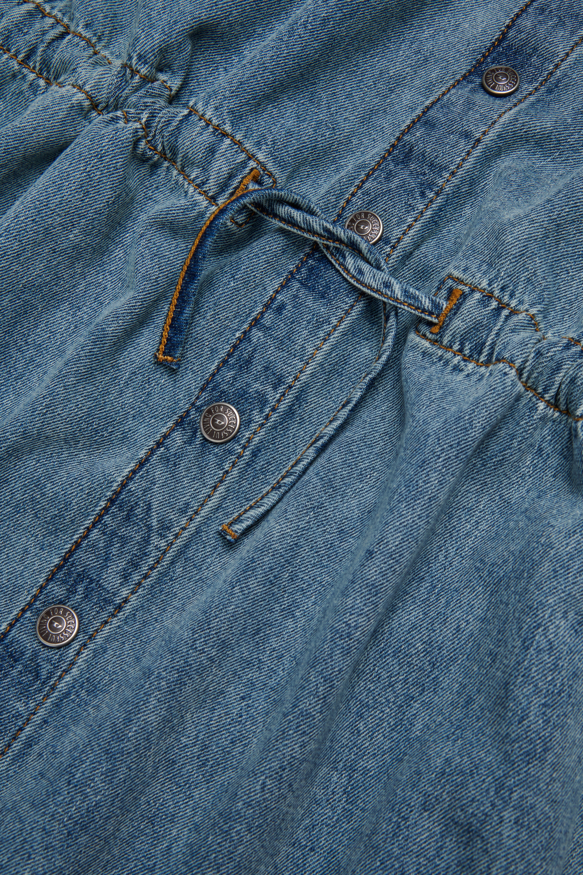 Diesel - DREAMY, Vestido vaquero con cordón Mujer in Azul marino - 4