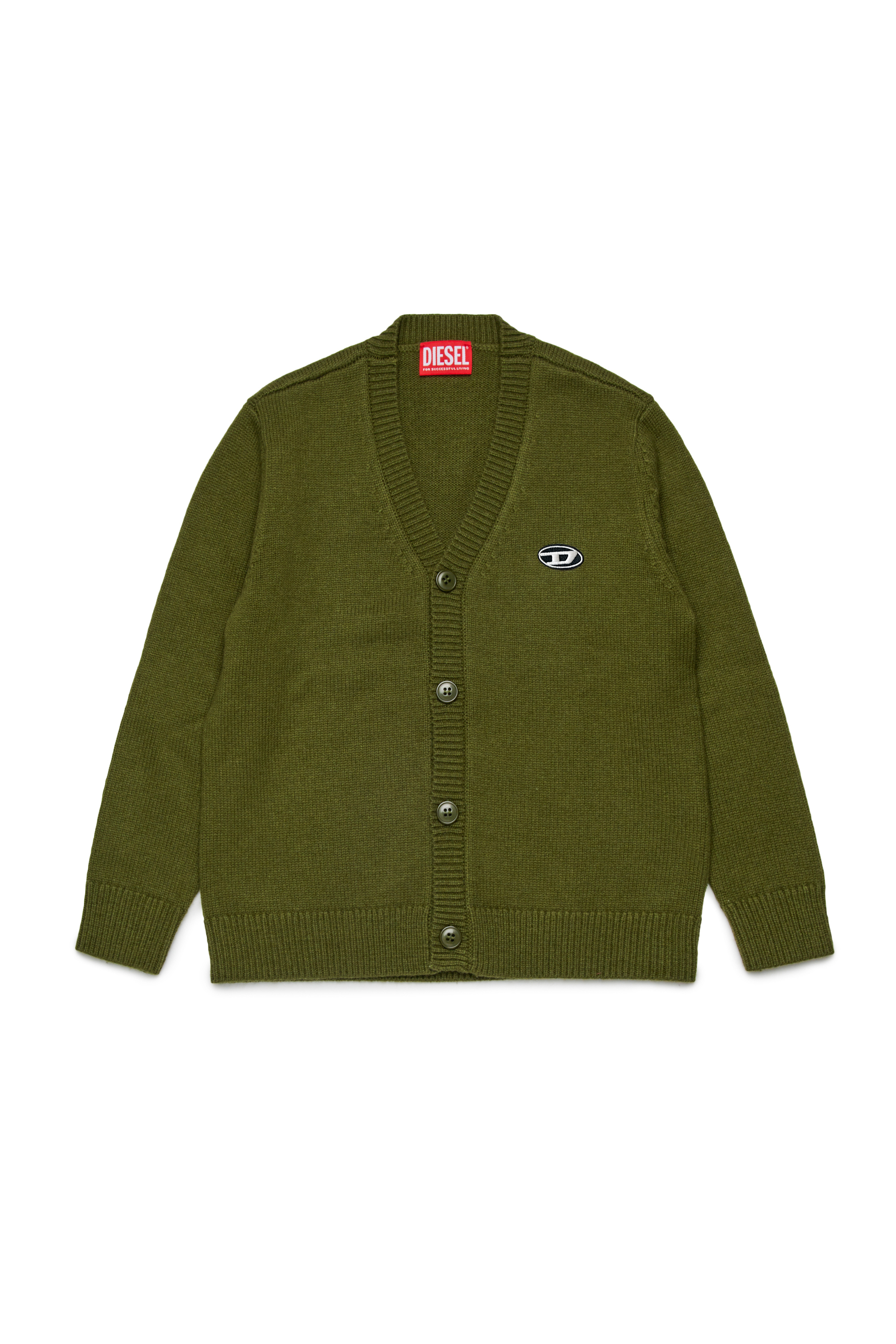 Diesel - KRAMCARDIGAN, Cárdigan de lana Hombre in Verde - 1