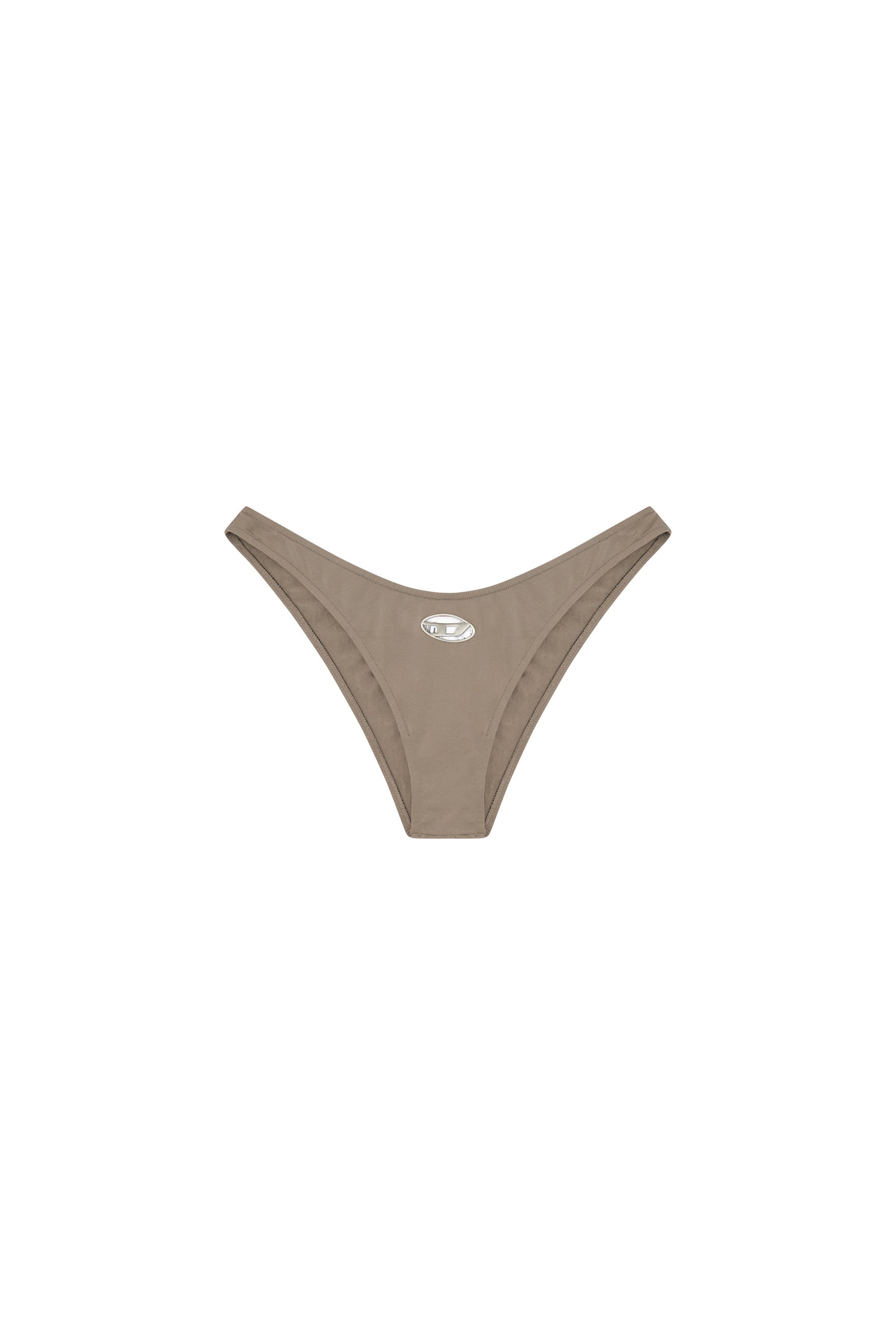 Diesel - PUNCHY-UTLT, Woman's Microfibre briefs with cut-out logo in Brown - 4