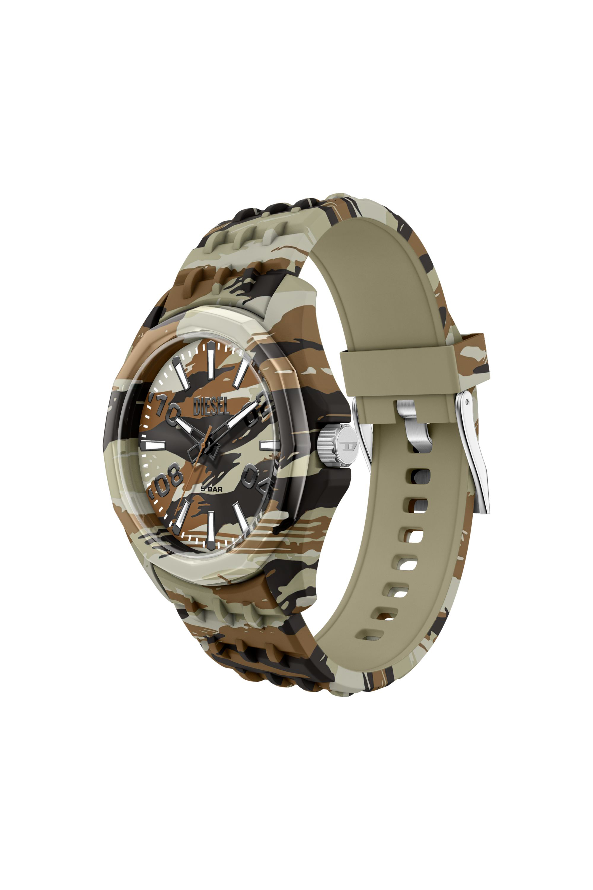 Diesel - DZ2242 WATCH, Reloj Stinger camo de silicona Hombre in Multicolor - 4