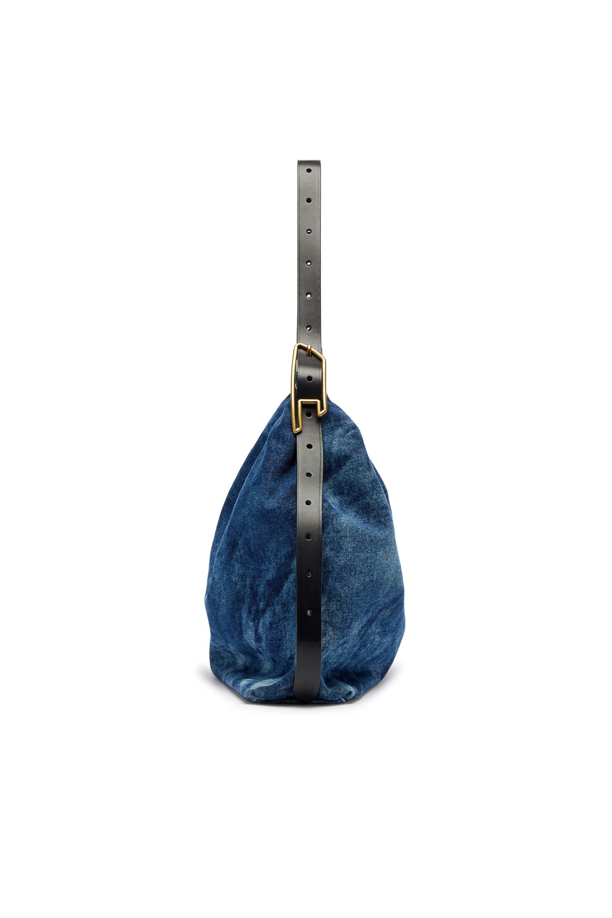 Diesel - D-LINE HOBO, D-Line-Bolso hobo en denim Mujer in Azul marino - 5