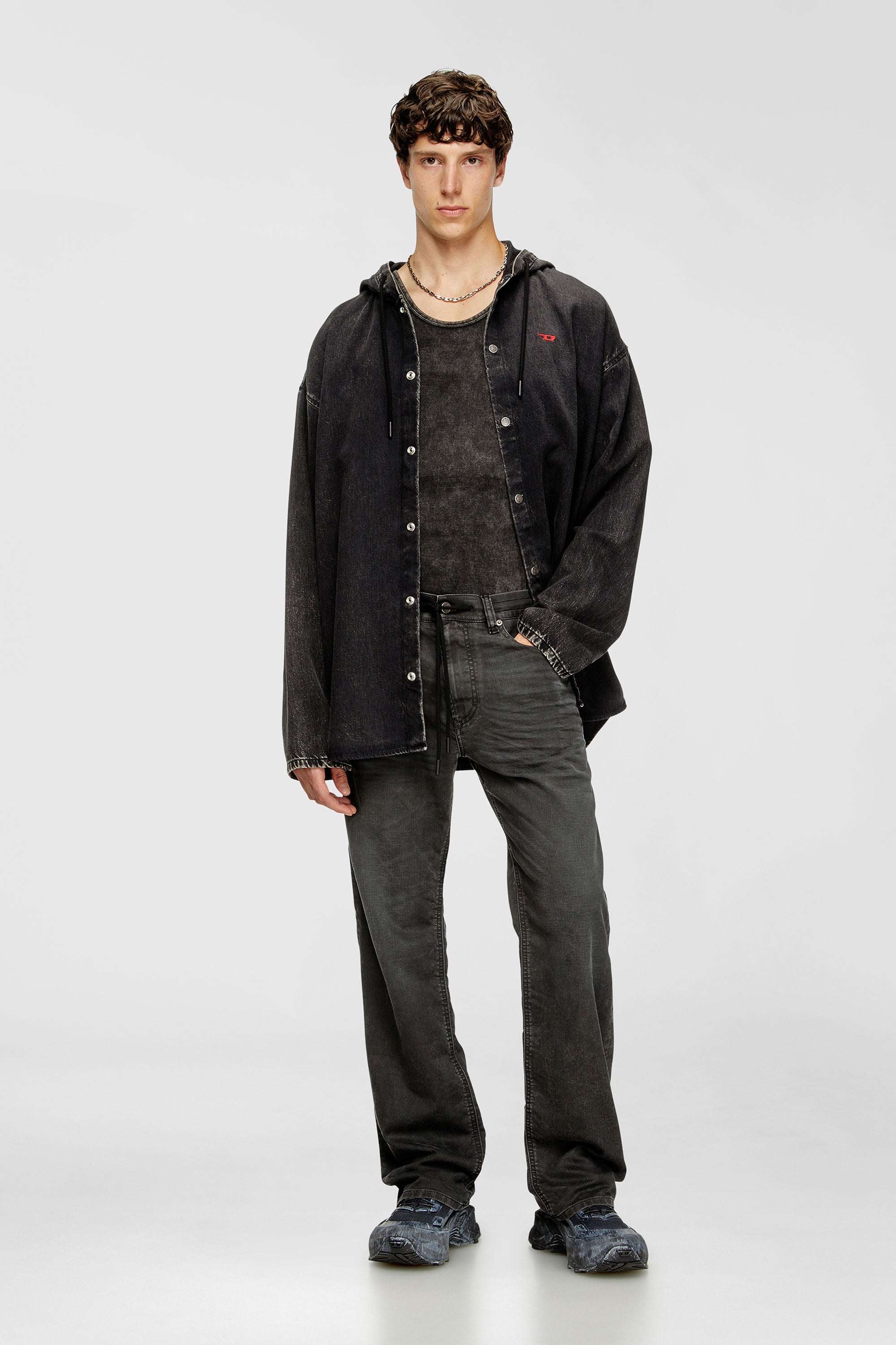 Diesel - Relaxed 2080 D-Reel Joggjeans&reg; 09J75 Hombre, Negro/Gris oscuro - 1