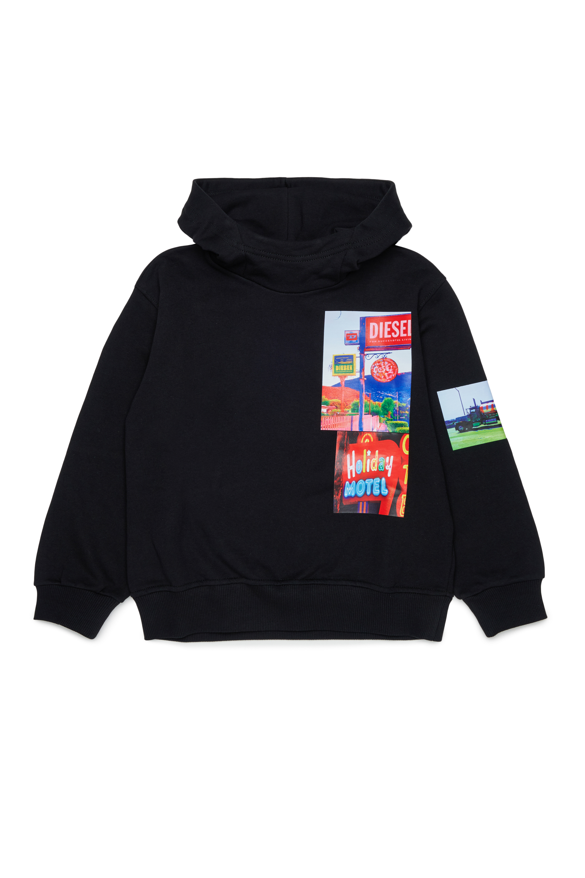 Diesel - SFORMY OVER, Sudadera con photo prints Hombre in Negro - 1
