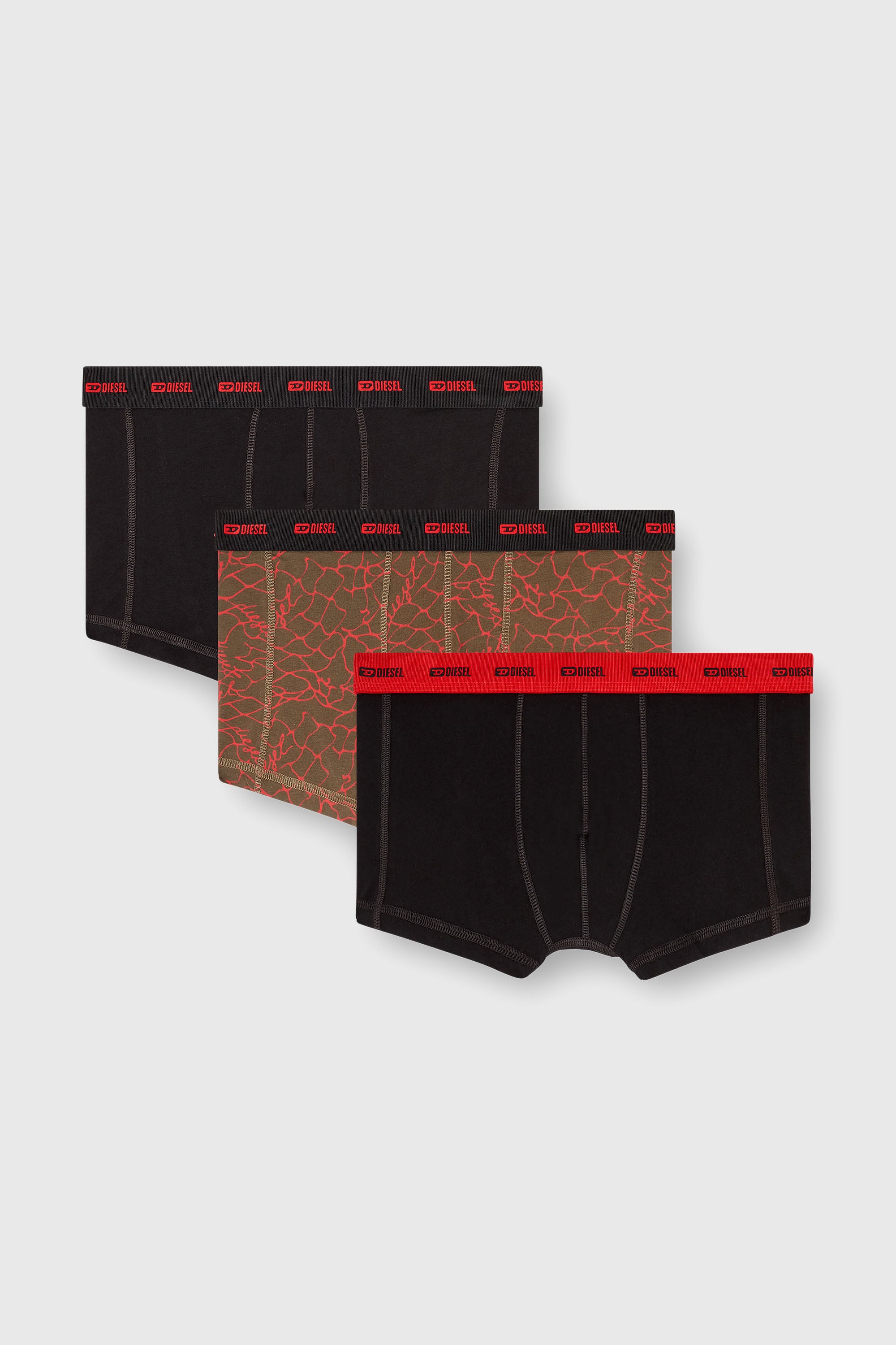 Diesel - DAMIEN-UTLT-3PACK, Paquete de tres b&oacute;xers con motivo gr&aacute;fico Hombre in Multicolor - 1