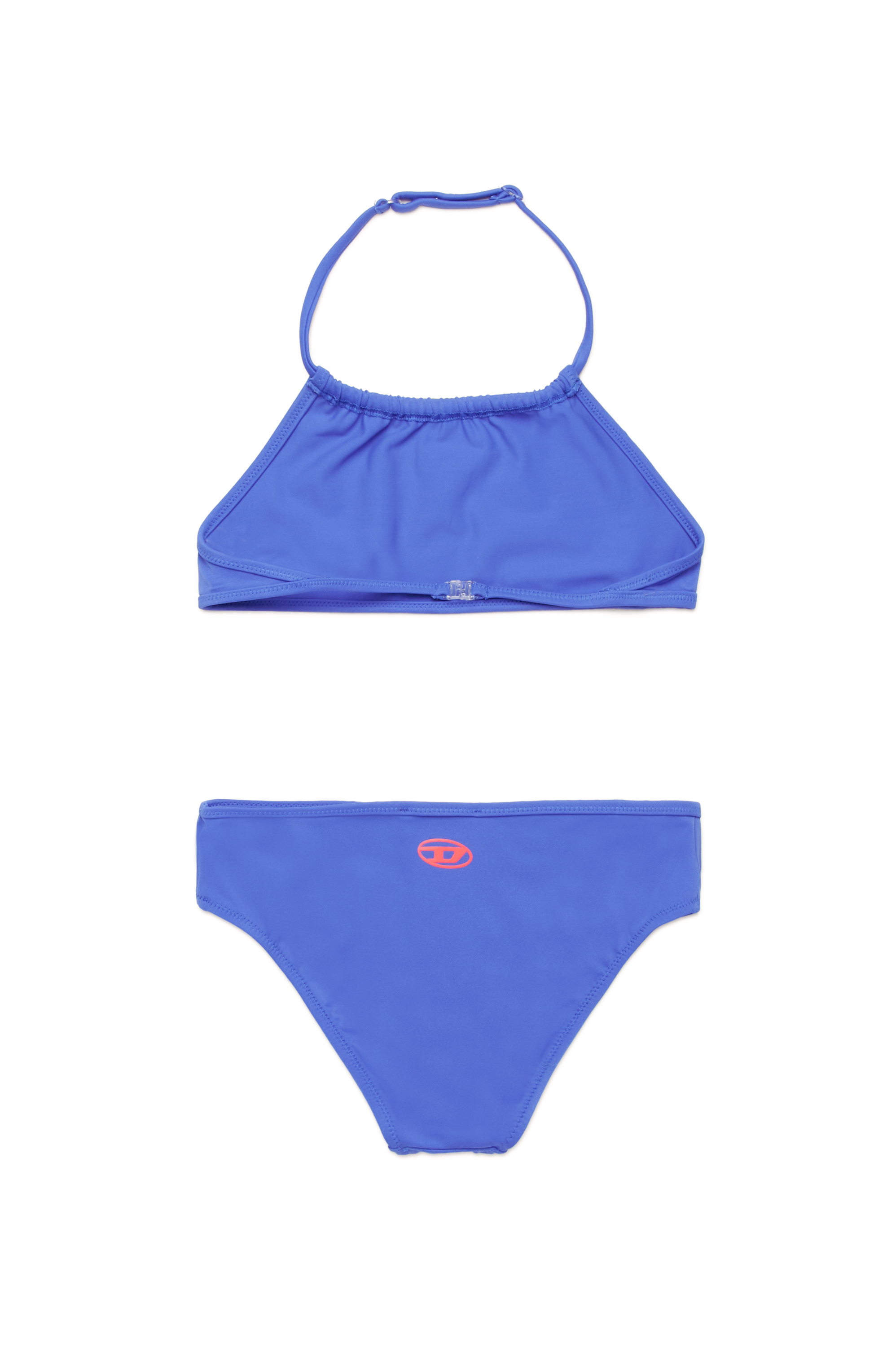 Diesel - MLEAX, Bikini de cuello halter con logo Oval D Mujer in Azul marino - 2