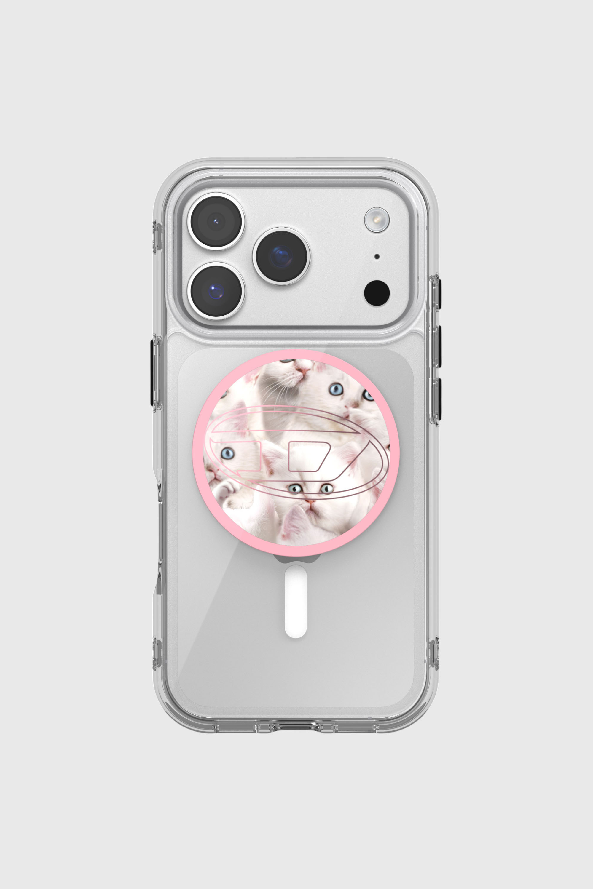 Diesel - 60452  GRIP CASE, Unisex's Oval D cats magsafe gripstand in Pink - 2