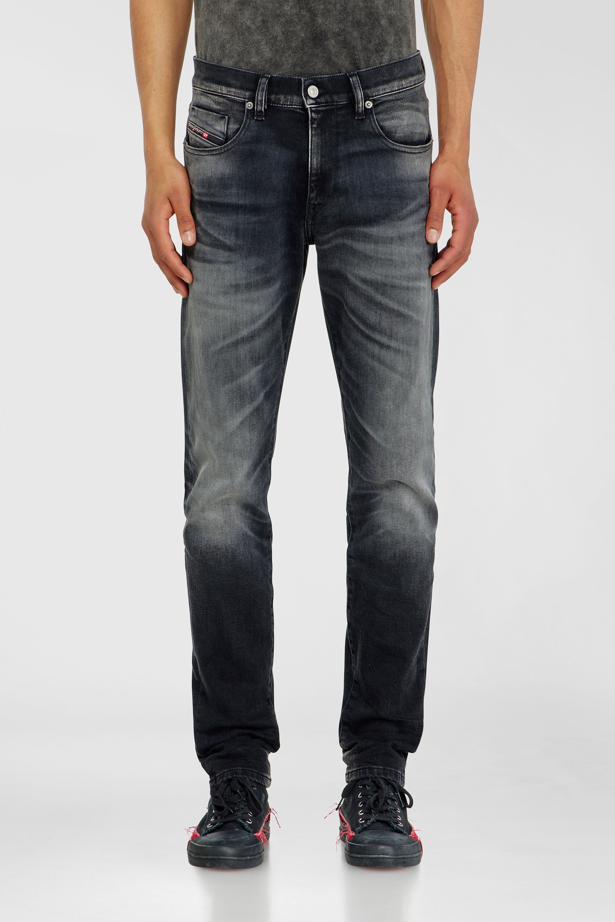 Diesel - Slim Jeans 2019 D-Strukt 09P38 Hombre, Negro/Gris oscuro - 1