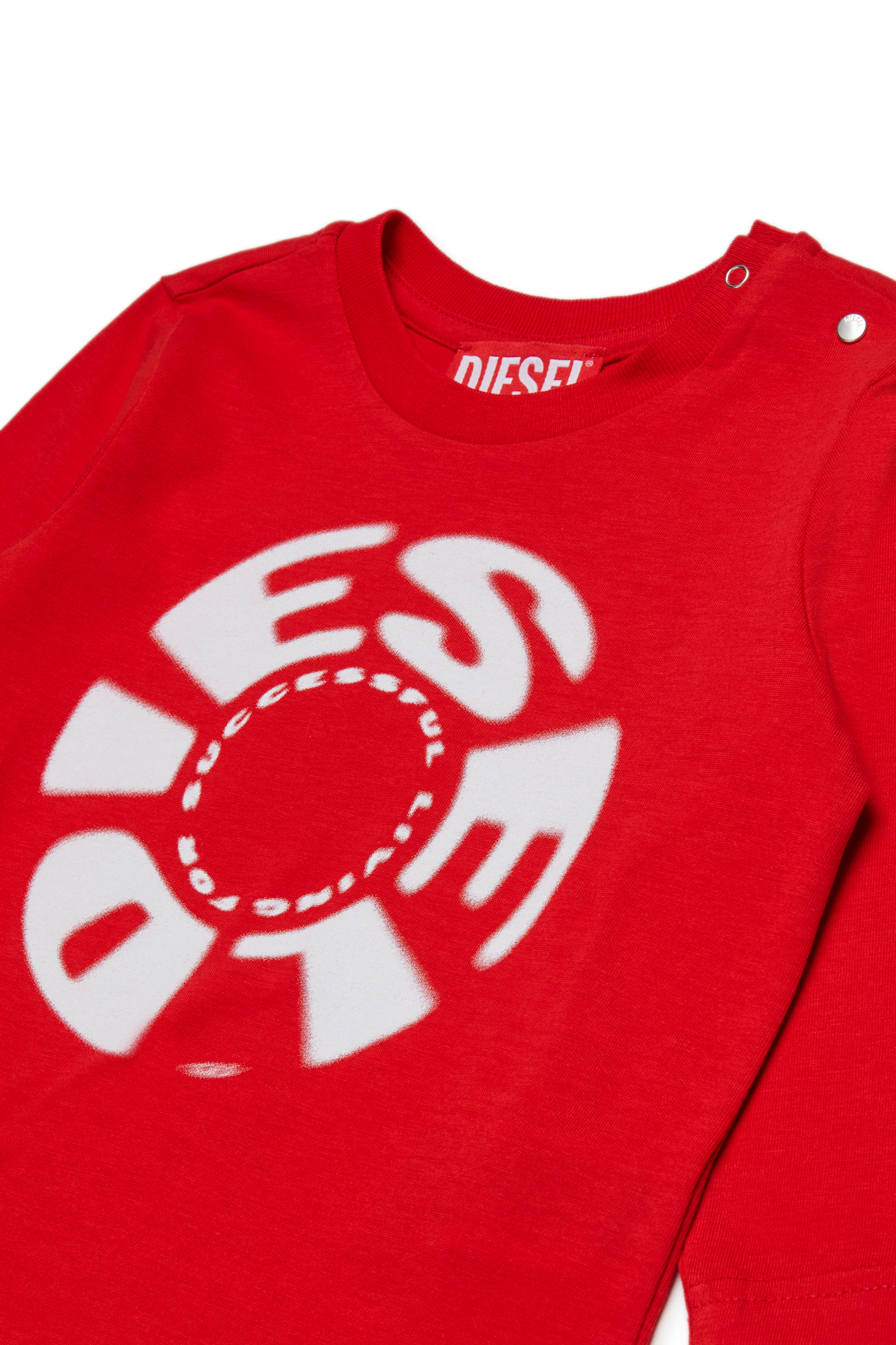 Diesel - TRAVONB, Camiseta de algodón con estampado Hombre in Rojo - 3