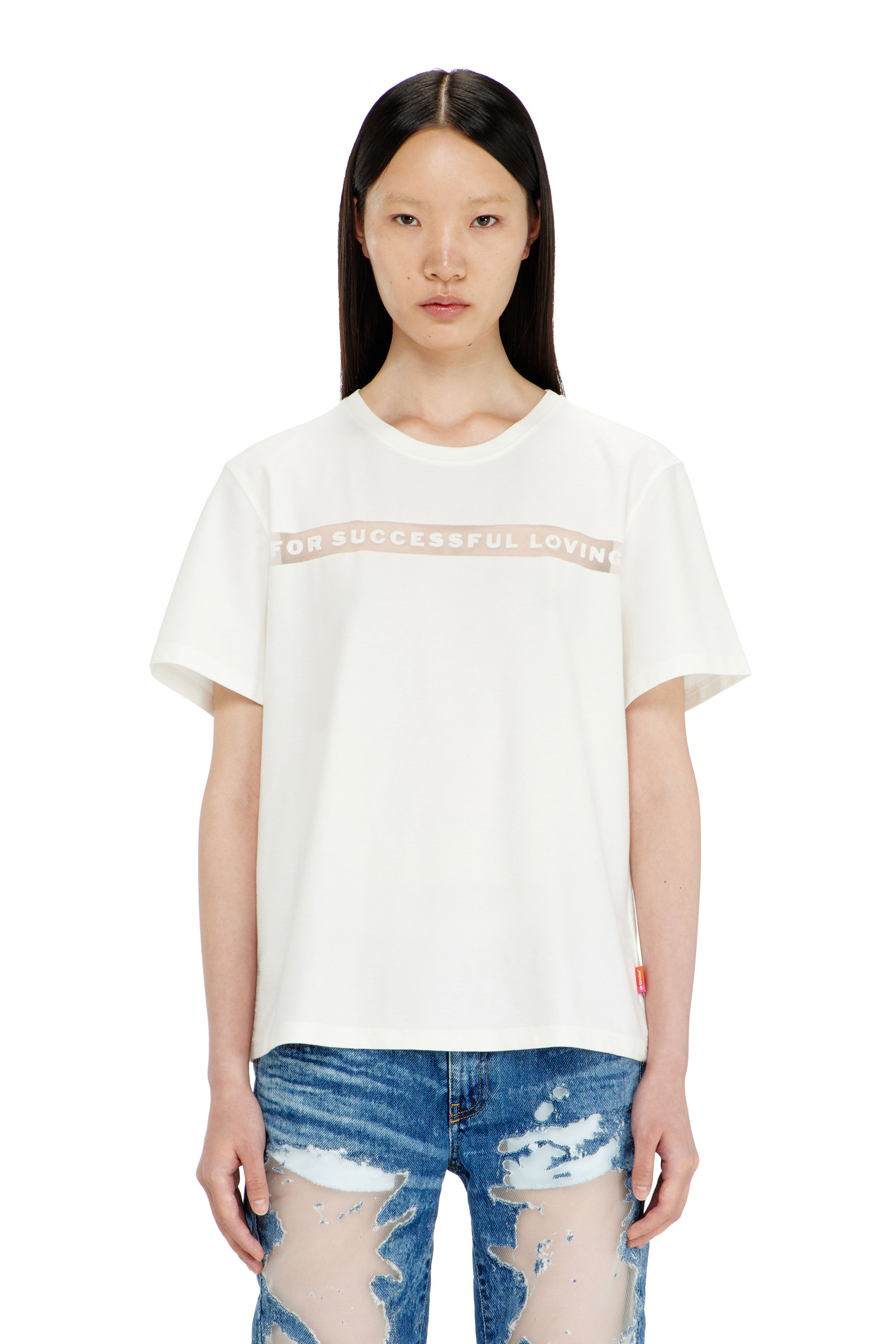 Diesel - PR-T-NOTS-CHI-R, Camiseta con logo For Successful Loving Unisex in Blanco - 5
