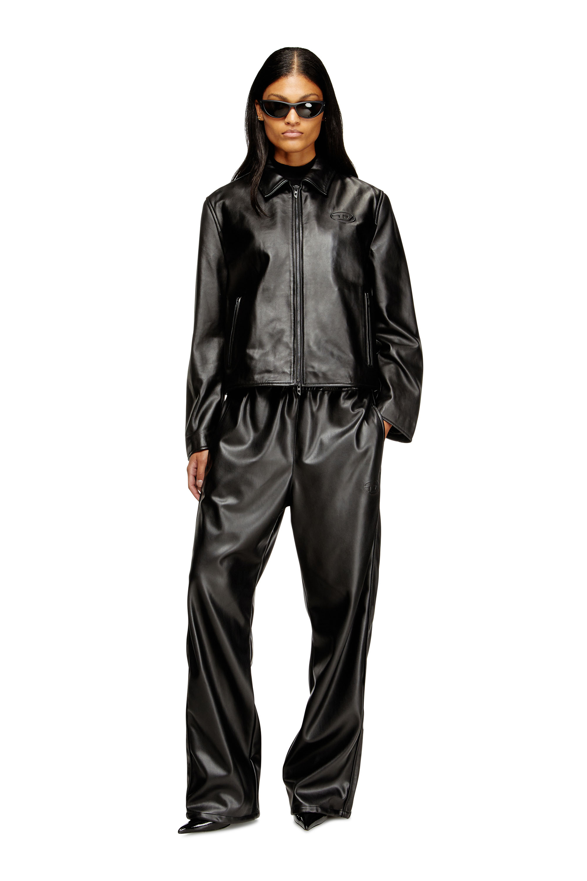 Diesel - L-AMAR-FEM-S2, Chaqueta Coach de cuero Mujer in Negro - 2