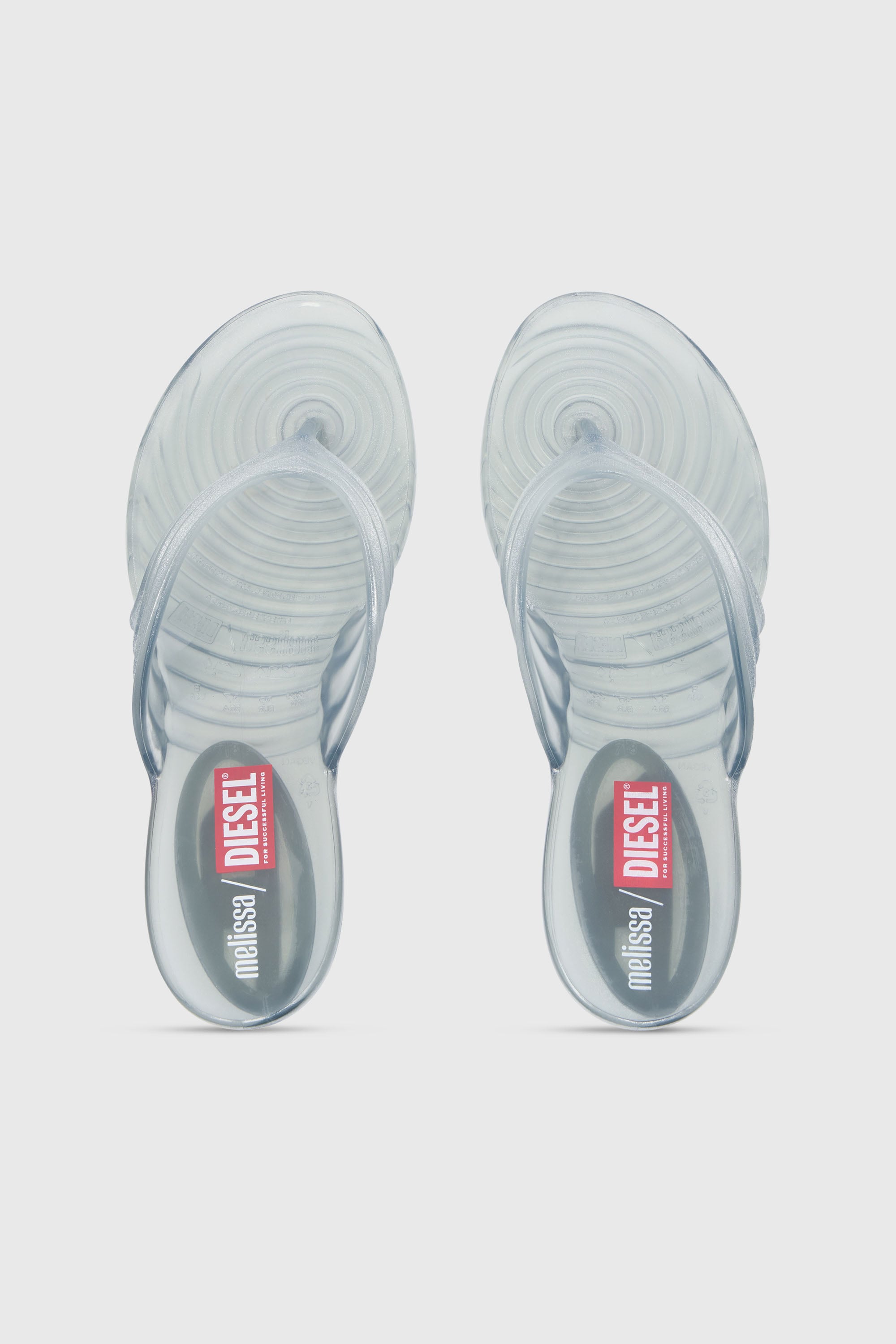 Diesel - MELISSA QUANTUM THONG, Chanclas esculturales en Melflex&reg; Mujer in Plateado - 4