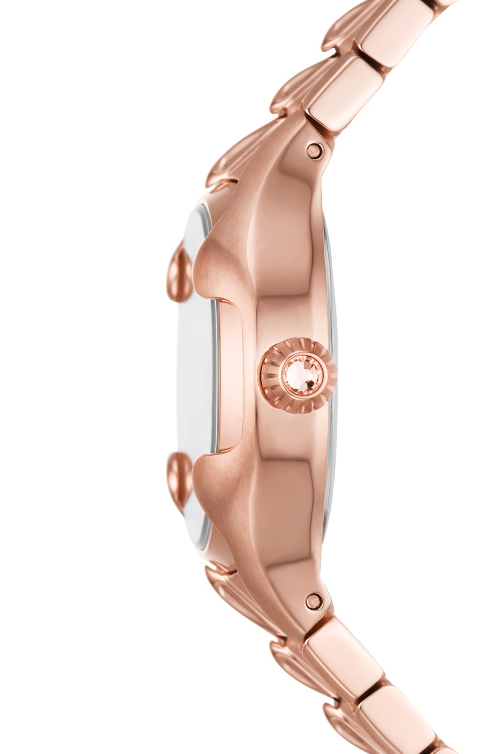 Diesel - DZ5604, Mujer Reloj Vert de acero inoxidable en tono dorado rosa con movimiento de tres agujas in Rosa - Image 4