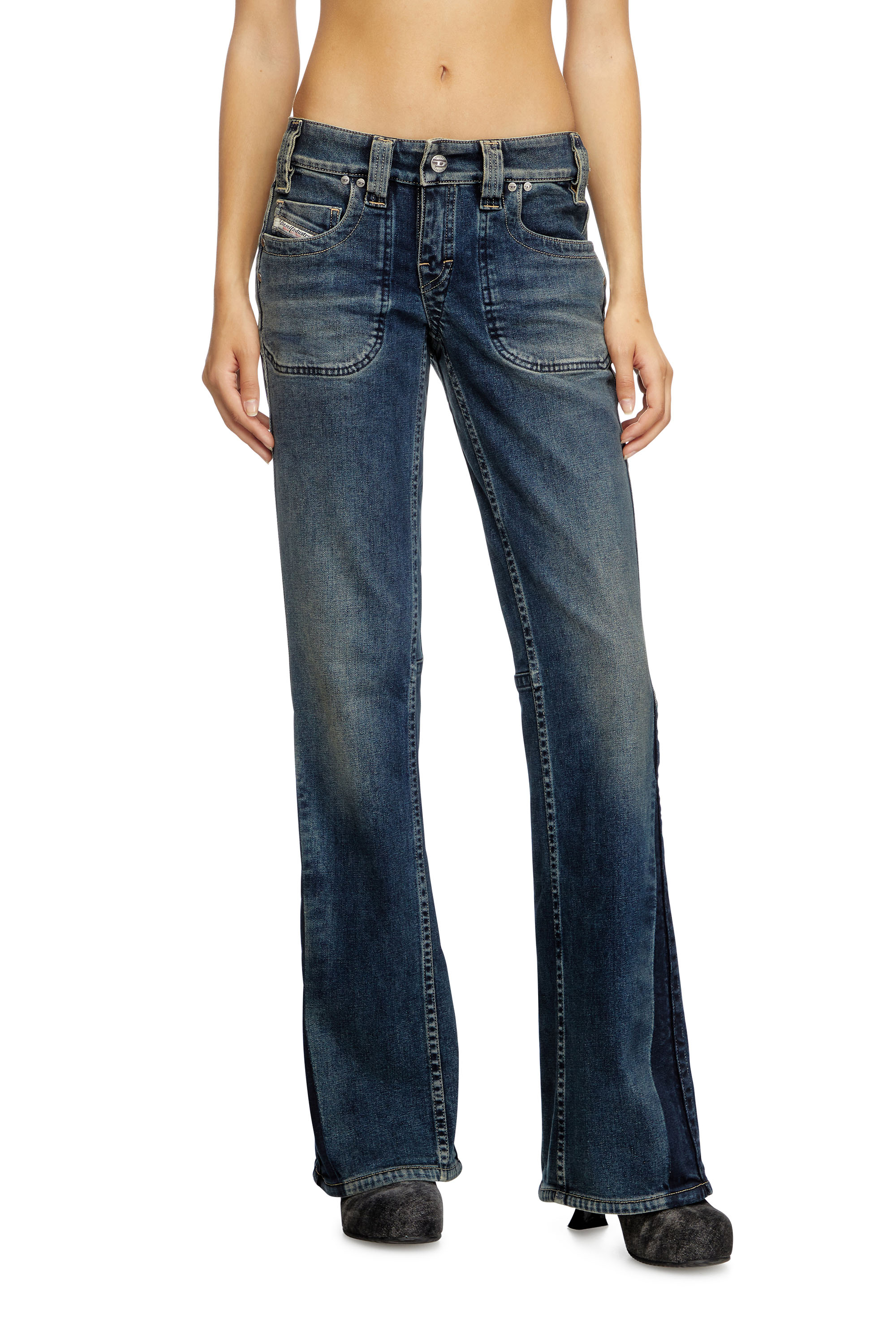 Diesel - Bootcut Jeans D-Resh 09J06 Mujer, Azul medio - 1