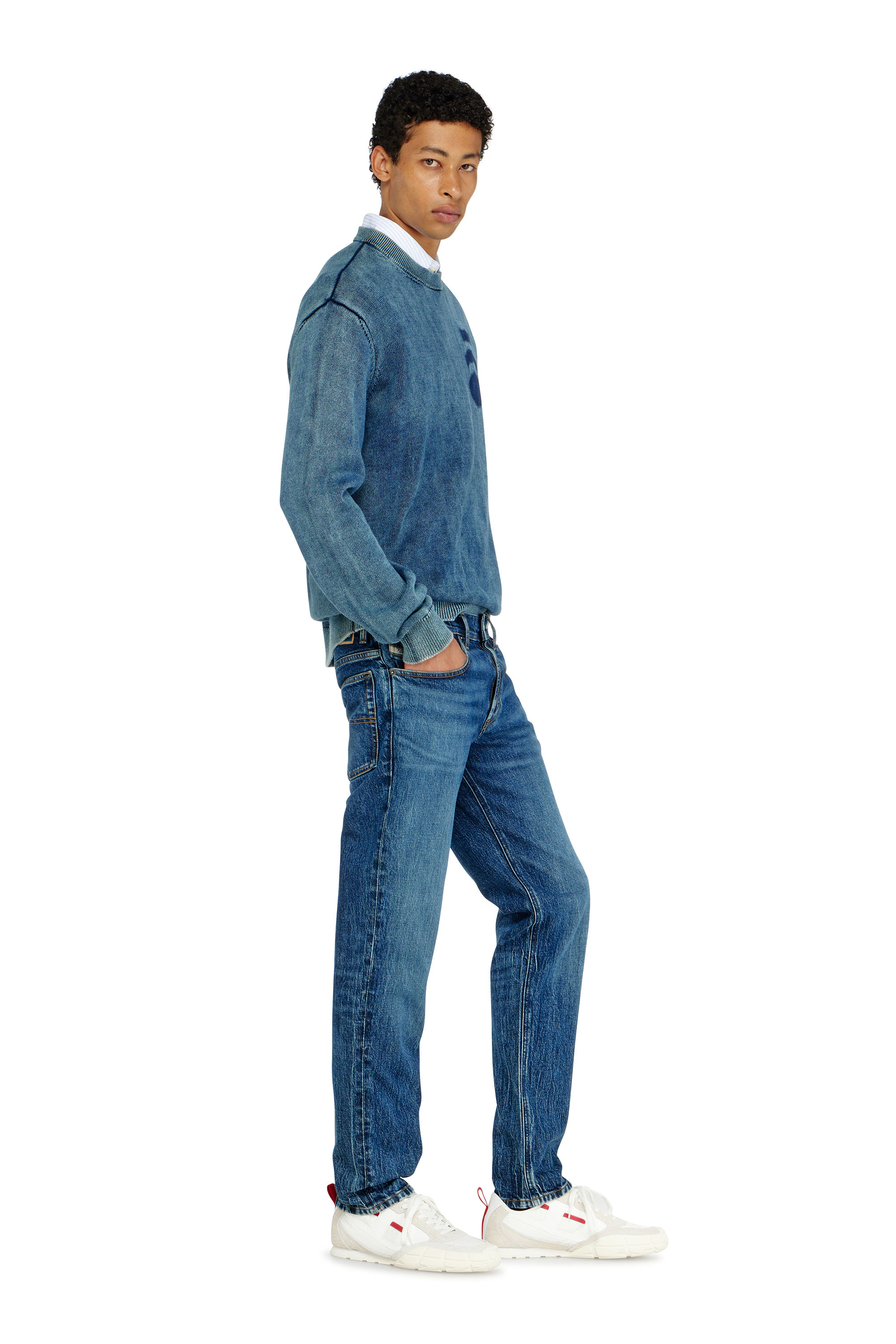 Diesel - Regular Jeans 2023 D-Finitive 0KBBQ Hombre, Azul Oscuro - 2
