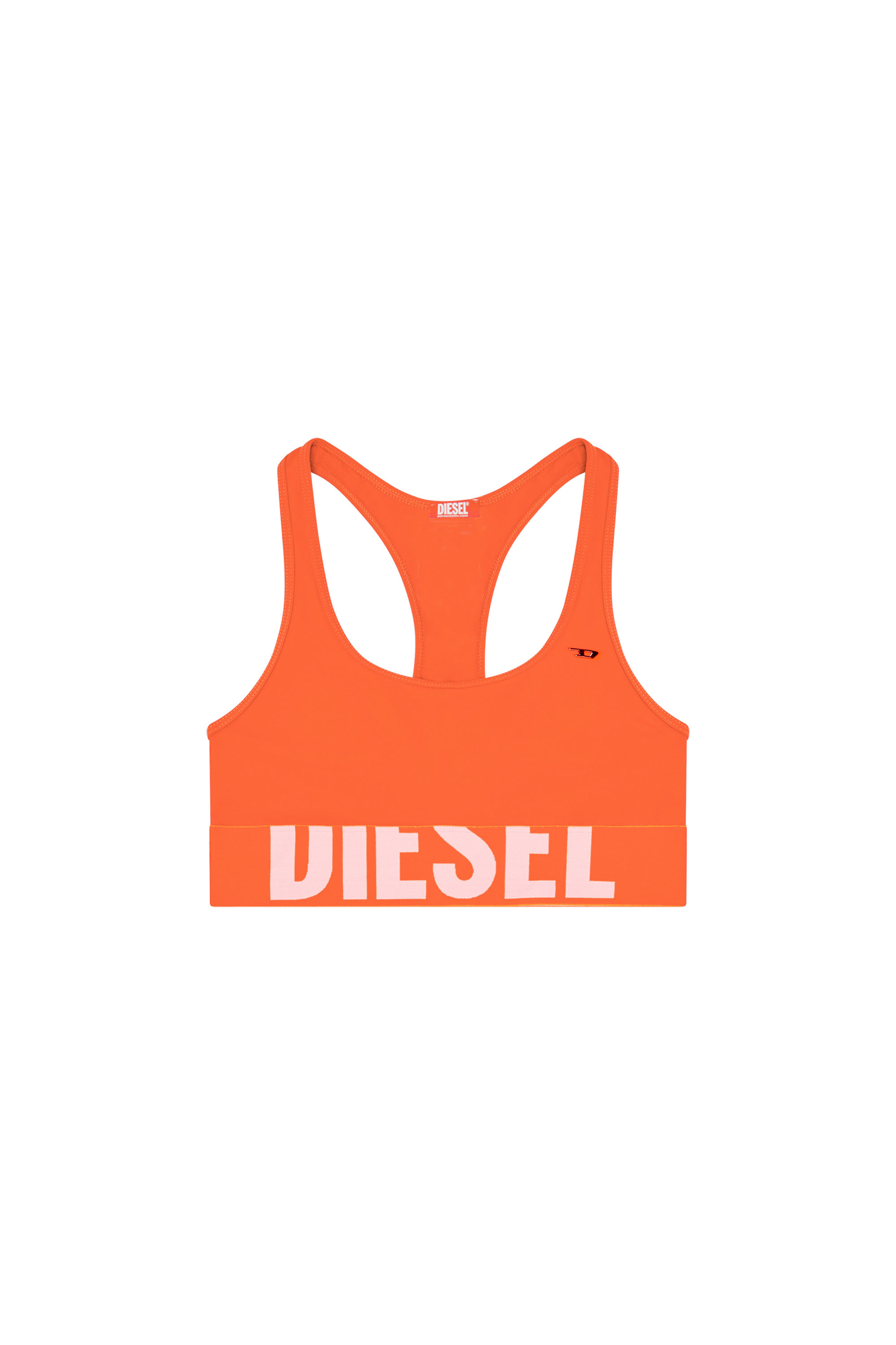 Diesel - RACE-BRALETTE-XL-D-POP, Top de bikini con logotipo recortado Mujer in Naranja - 4