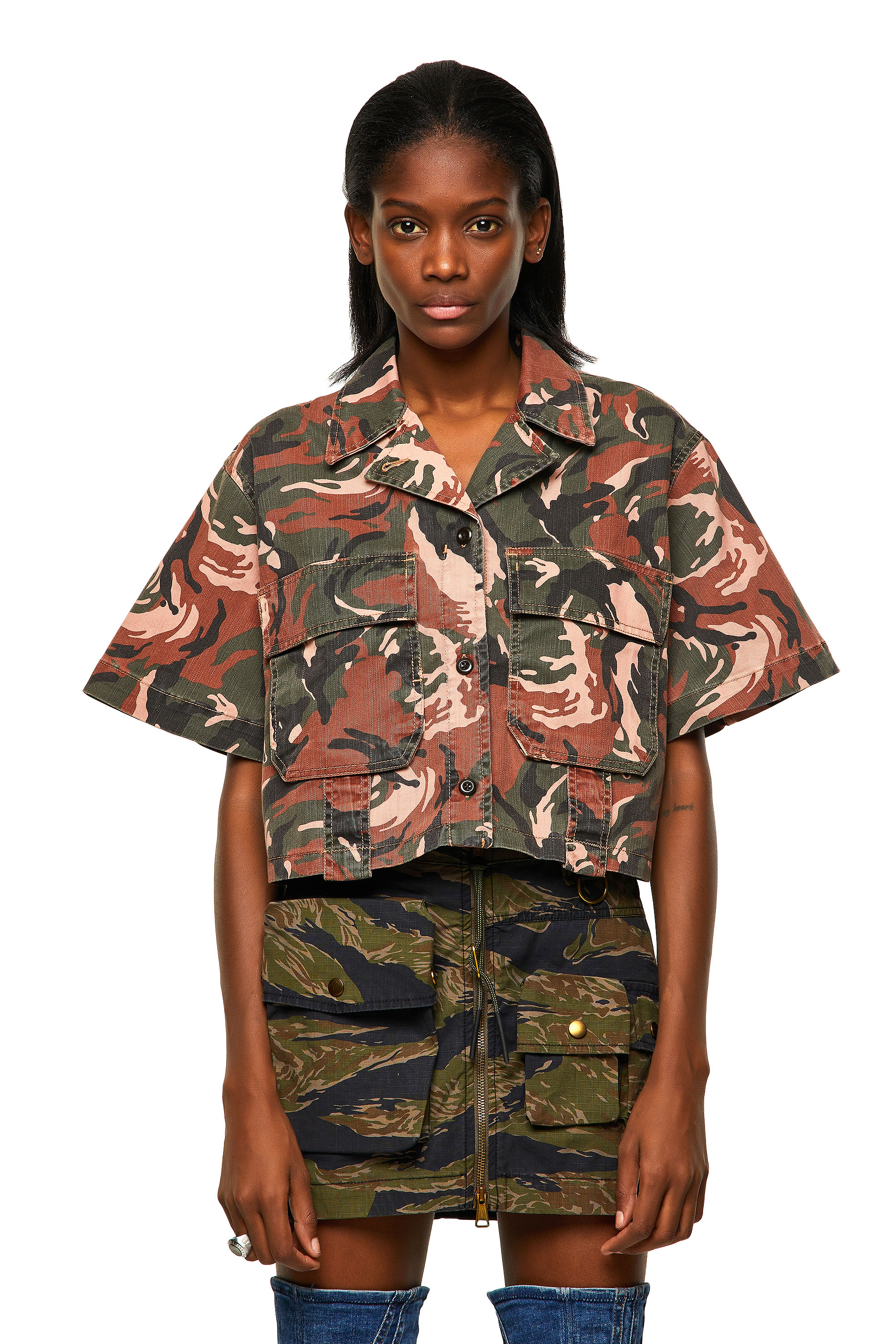 C-ADARA-CMF, Verde/Rosa - Camisas
