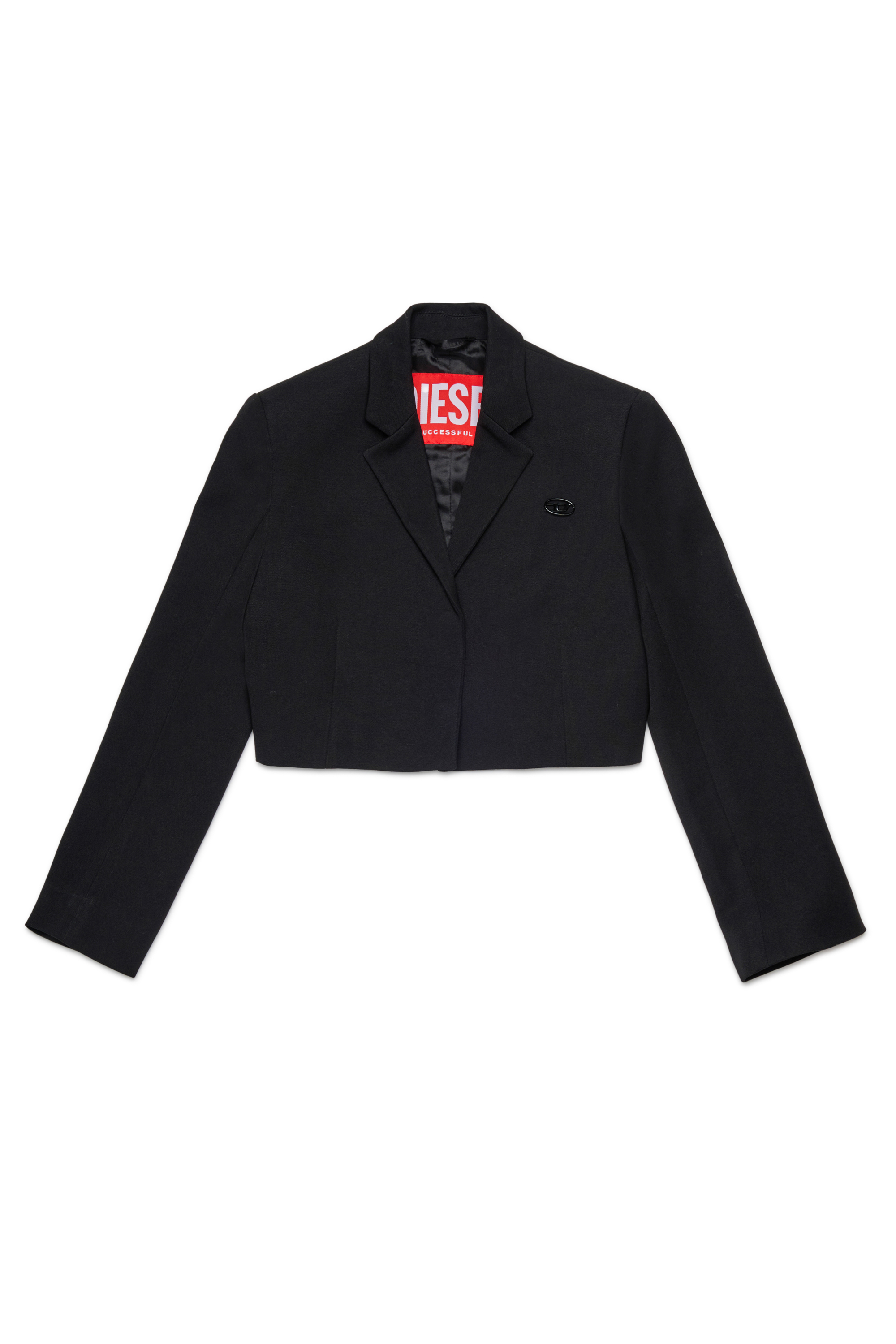 Diesel - JGMILLAP1, Chaqueta corta con solapas Mujer in Negro - 1