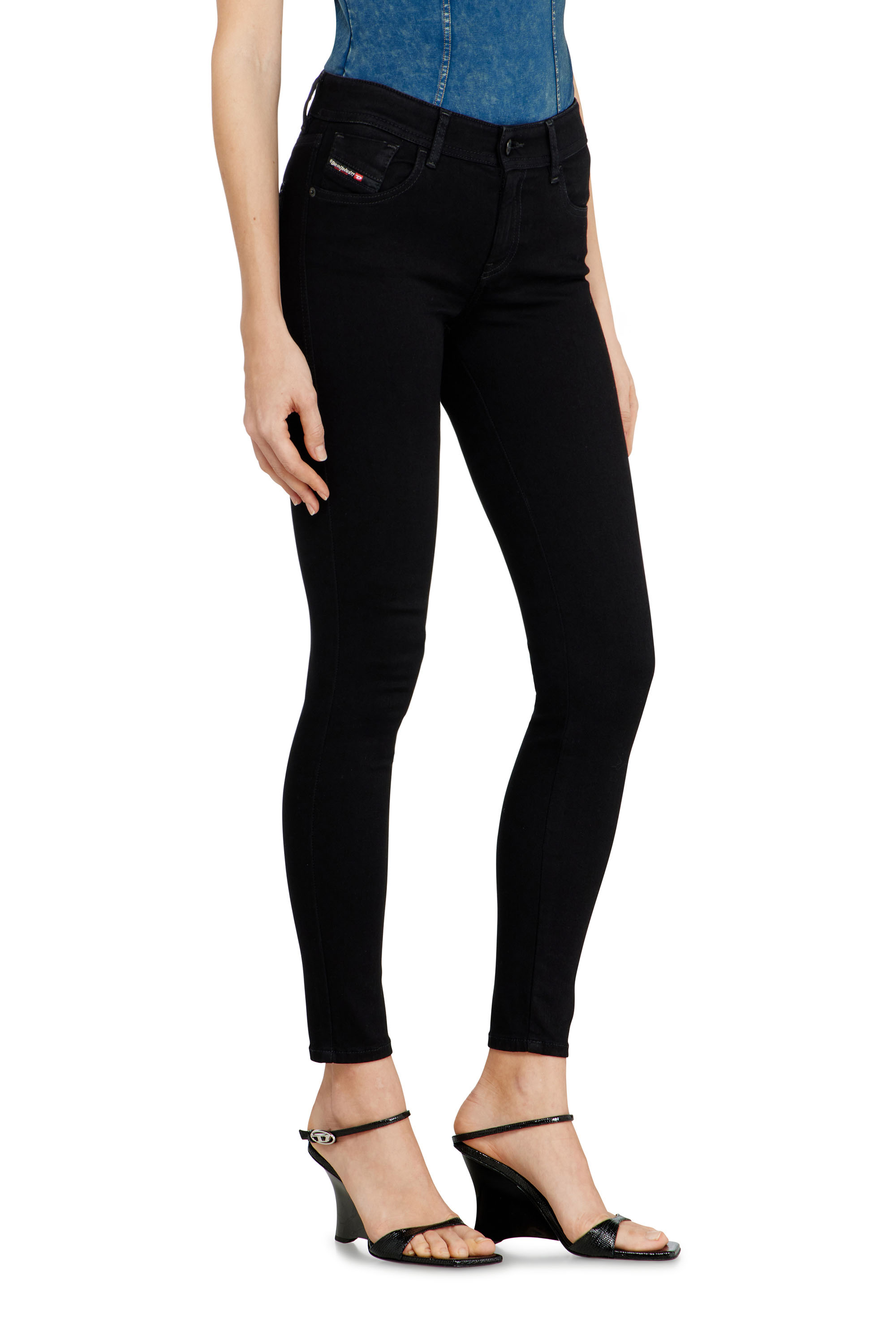 Diesel - Skinny Jeans 2017 Slandy 069EF Mujer, Negro/Gris oscuro - 7