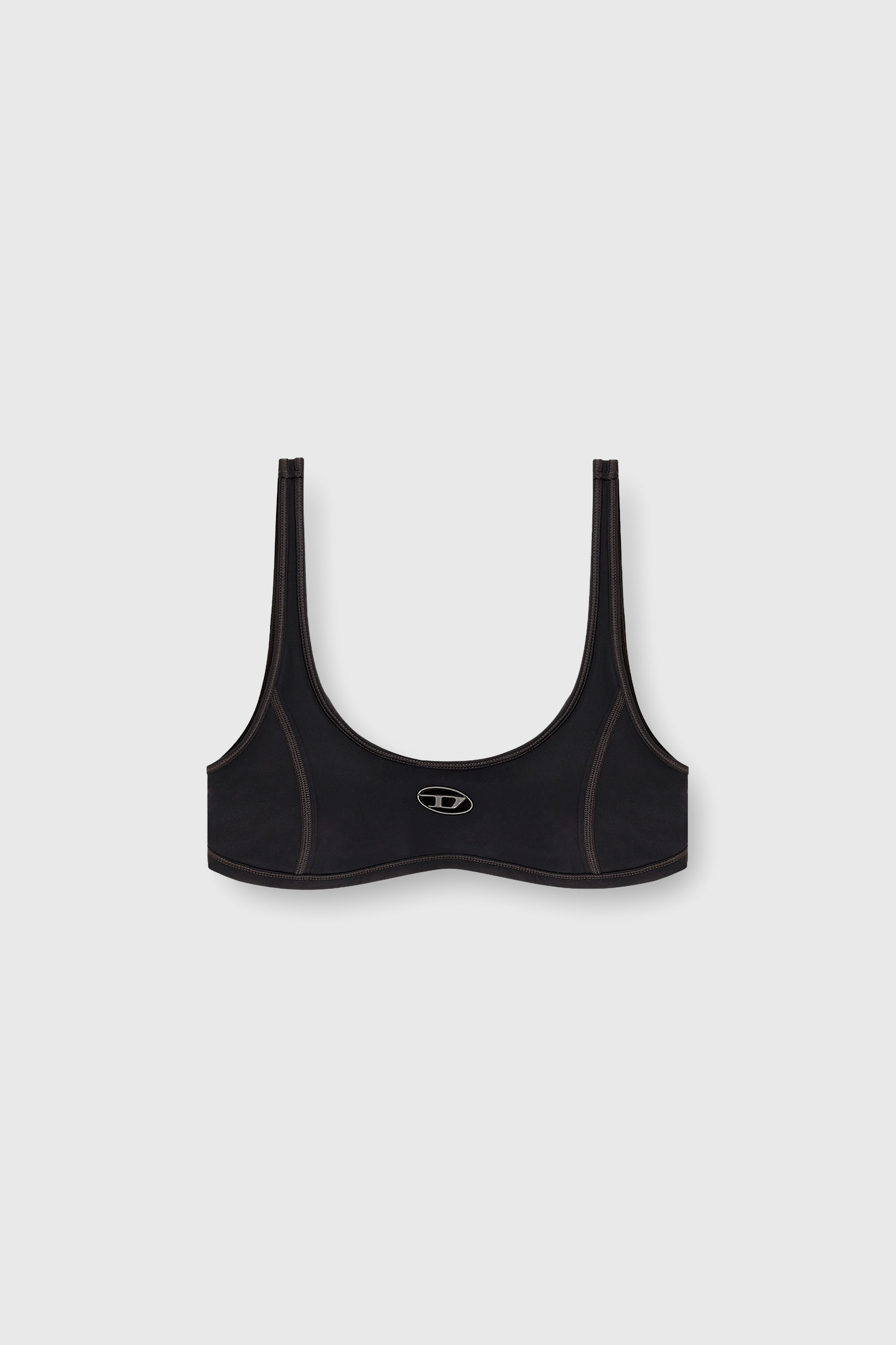 Diesel - CHELSEA-UTLT, Sujetador deportivo con logotipo recortado Mujer in Negro - 2