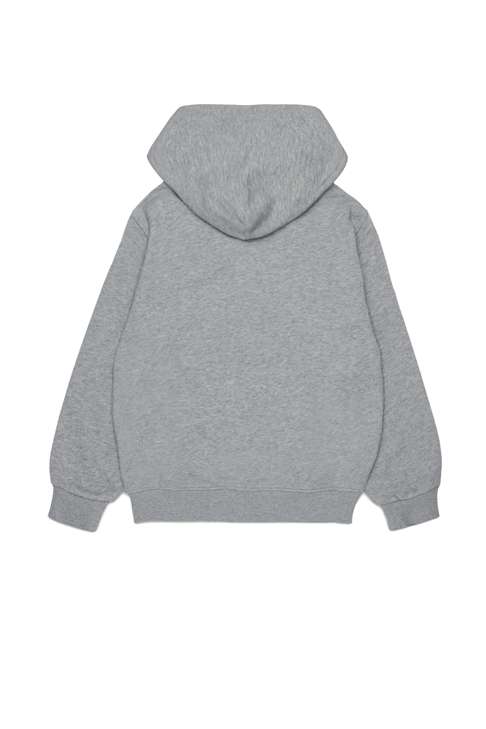 Diesel - SJEANSHOOD OVER, Sudadera con cremallera y letras de logo deshilachadas Hombre in Gris - 2
