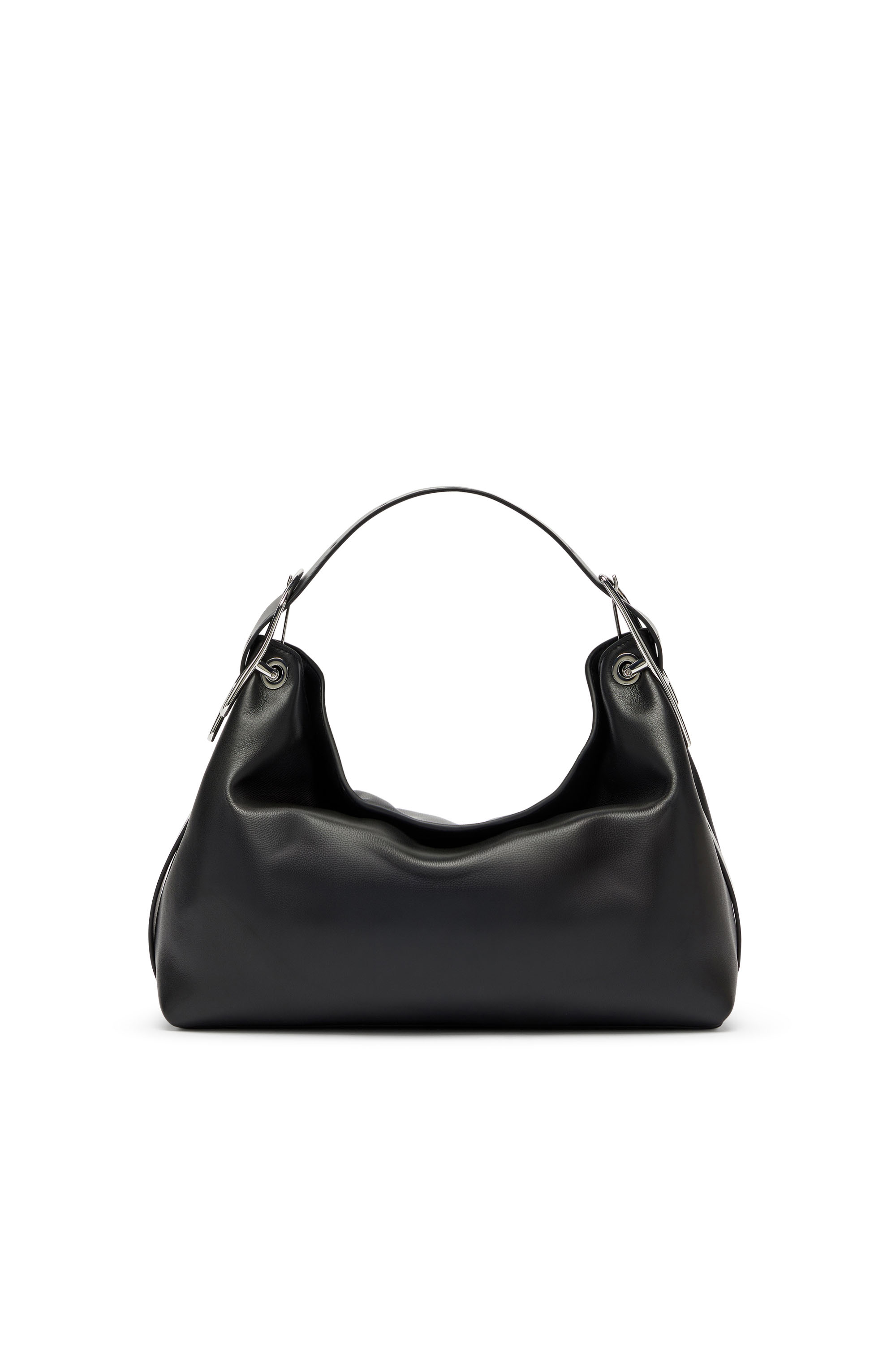 Diesel - D-LINE SHOULDER, D-Line-Bolso de hombro en cuero Mujer in Negro - 1