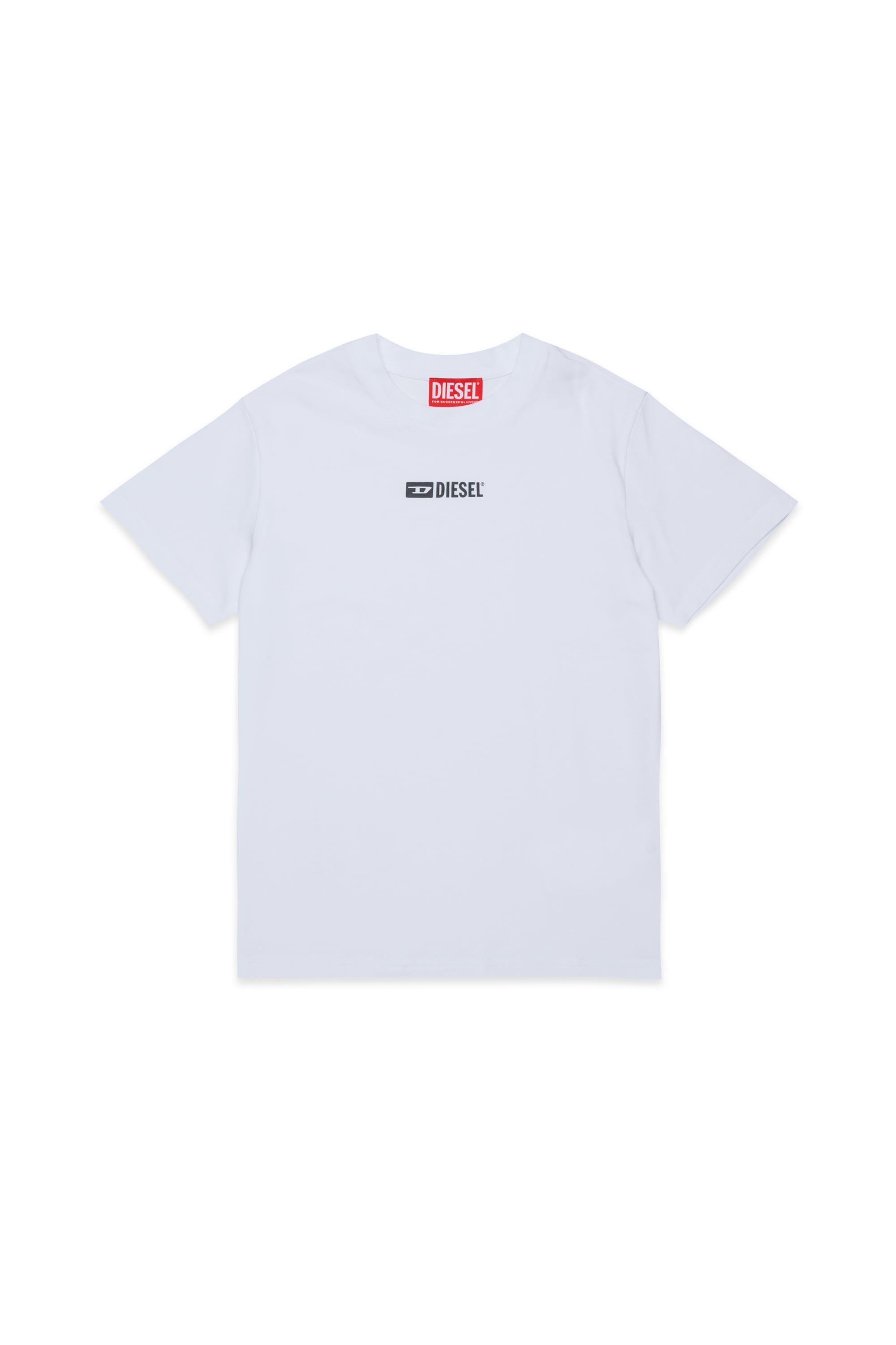 Diesel - UTTER, Camiseta de algod&oacute;n stretch con estampado de logo Hombre in Blanco - 1