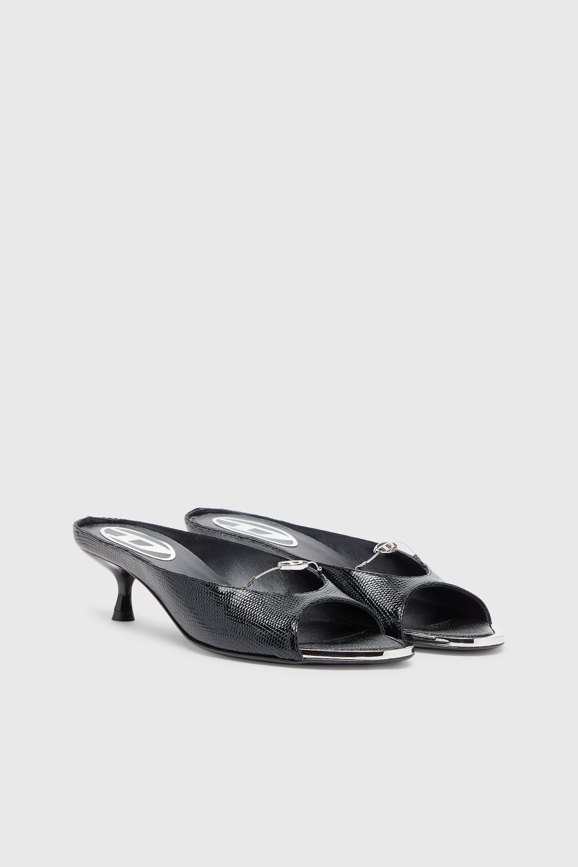 Diesel - D-DIAM'S-SA-40, D-Diam's - Mula de piel con Oval D flotante Mujer in Negro - 2
