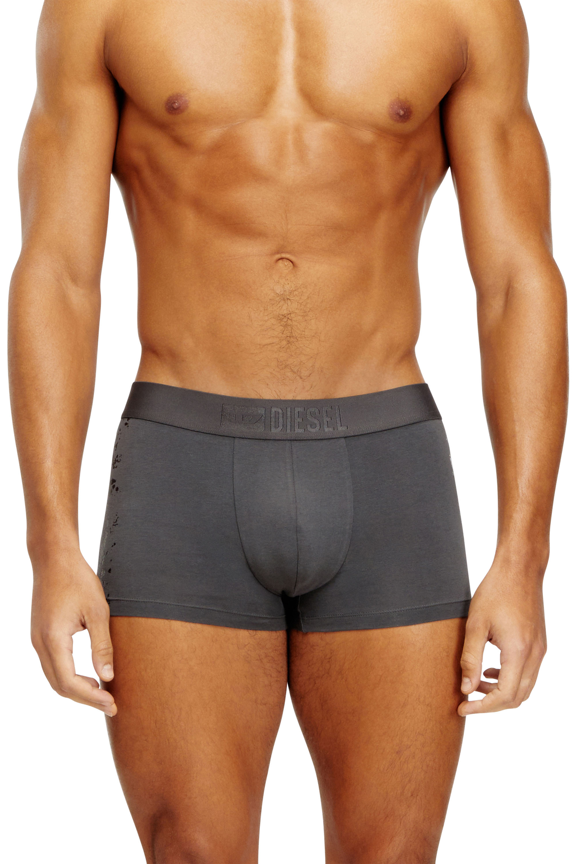Diesel - DAMIEN-GFT, Boxers de algodón elástico con estampado tonal Hombre in Gris - 2
