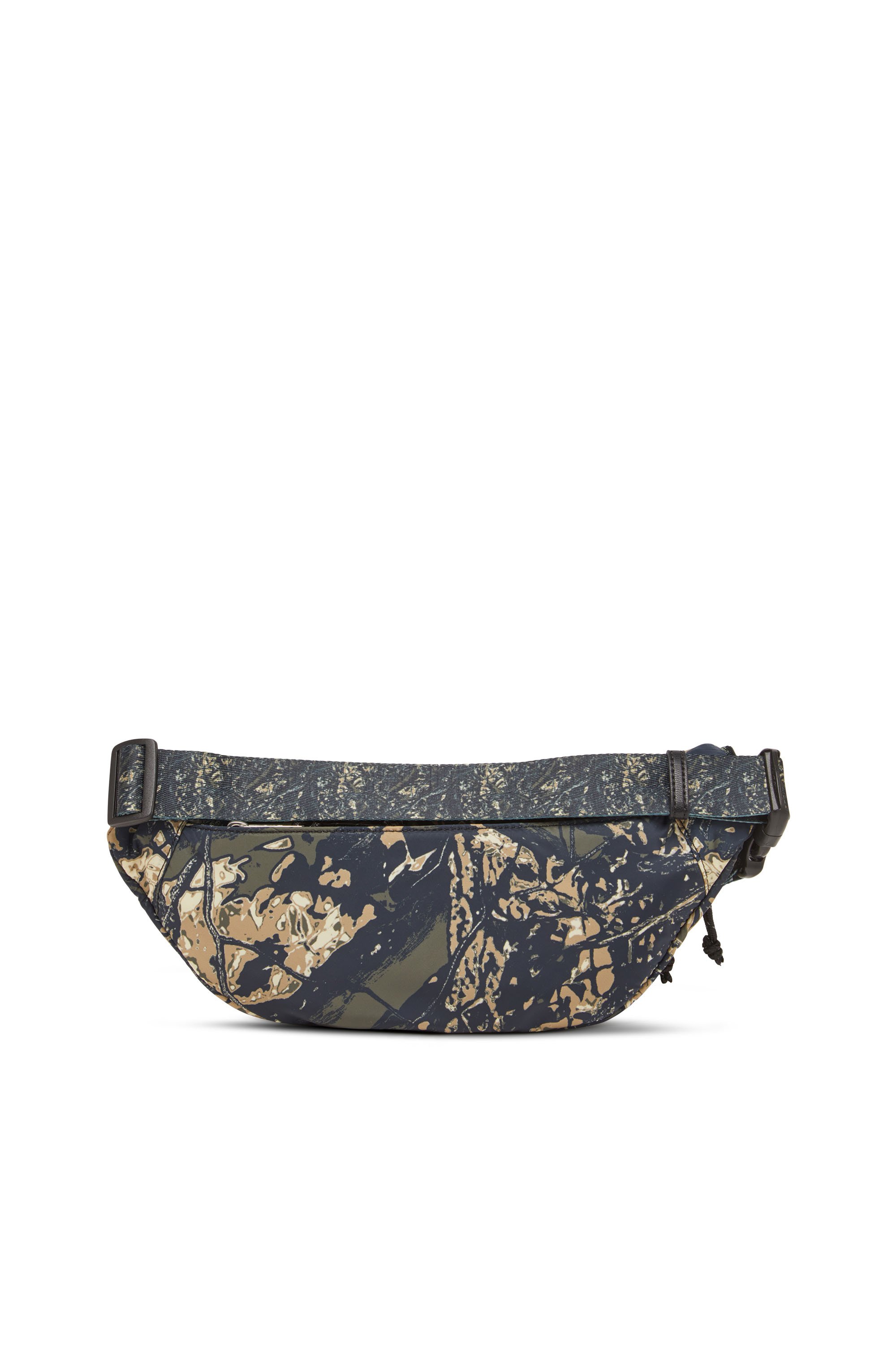 Diesel - D-PACK BELTBAG X, Belt bag in camo-print fabric Unisex in Verde - 2