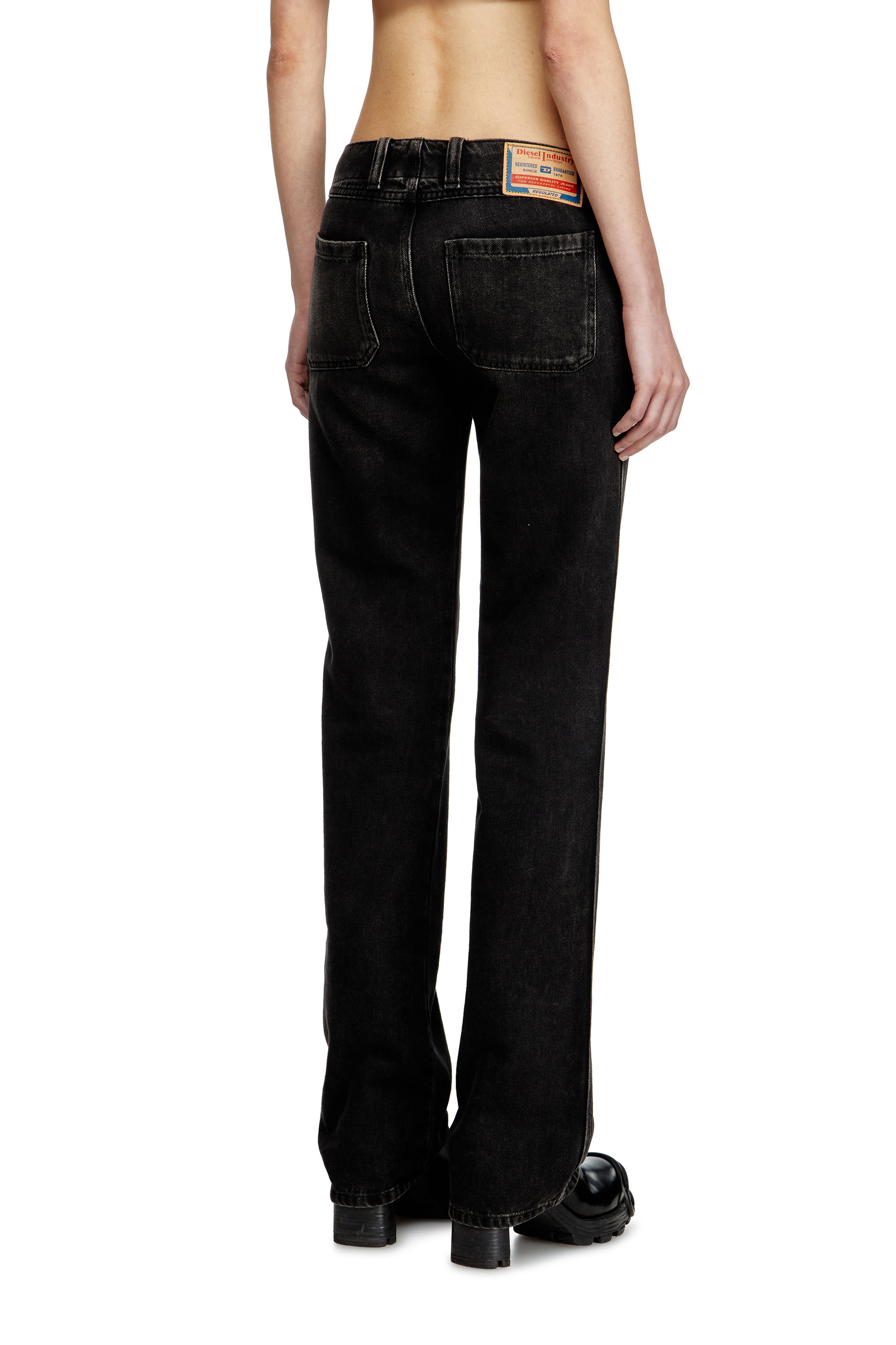 Diesel - Bootcut Jeans D-Keate 09J96 Mujer, Negro/Gris oscuro - 4