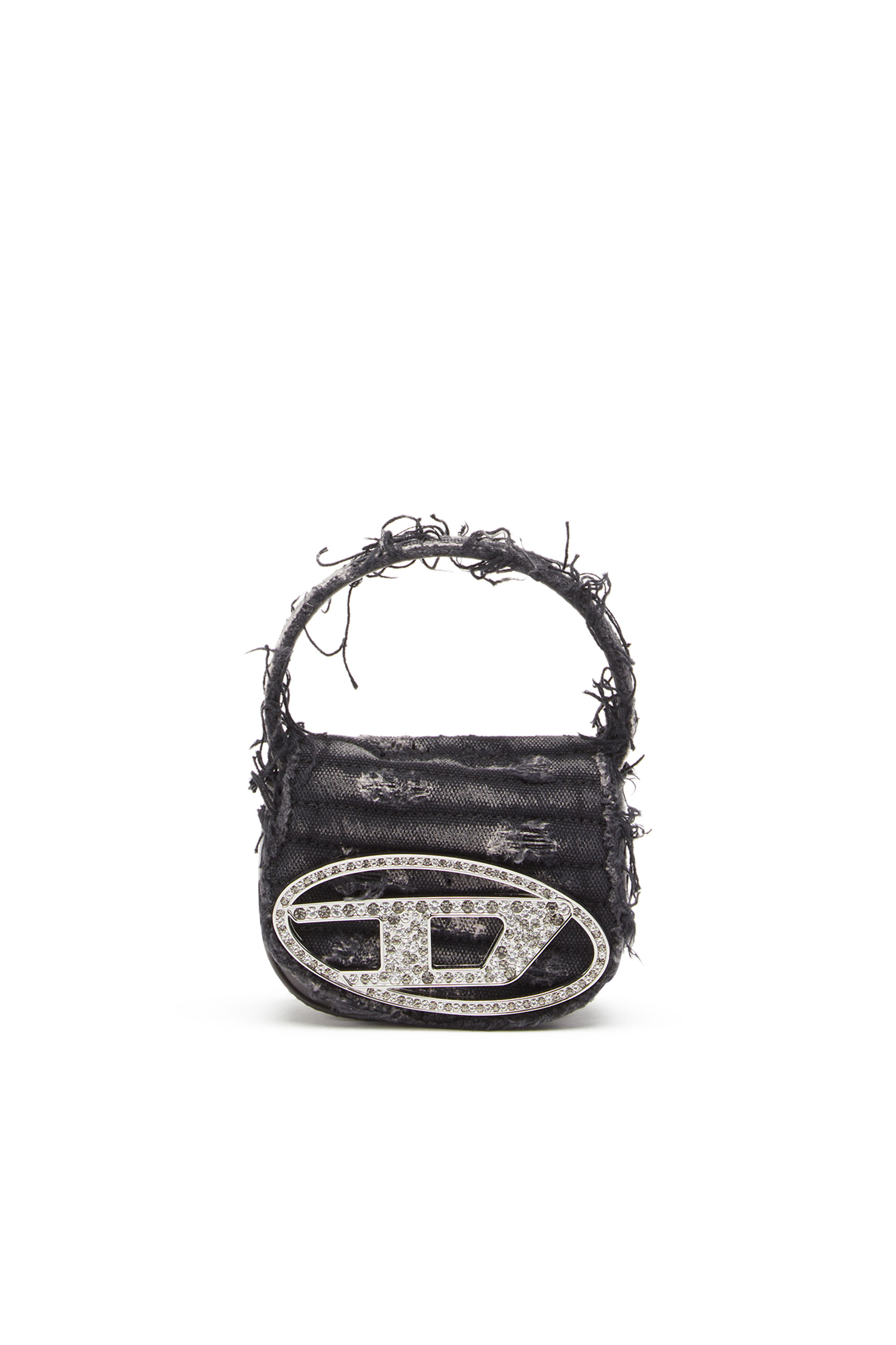 Diesel - 1DR XS, 1DR XS - Minibolso ic&oacute;nico de lona con cristales Mujer in Negro - 2