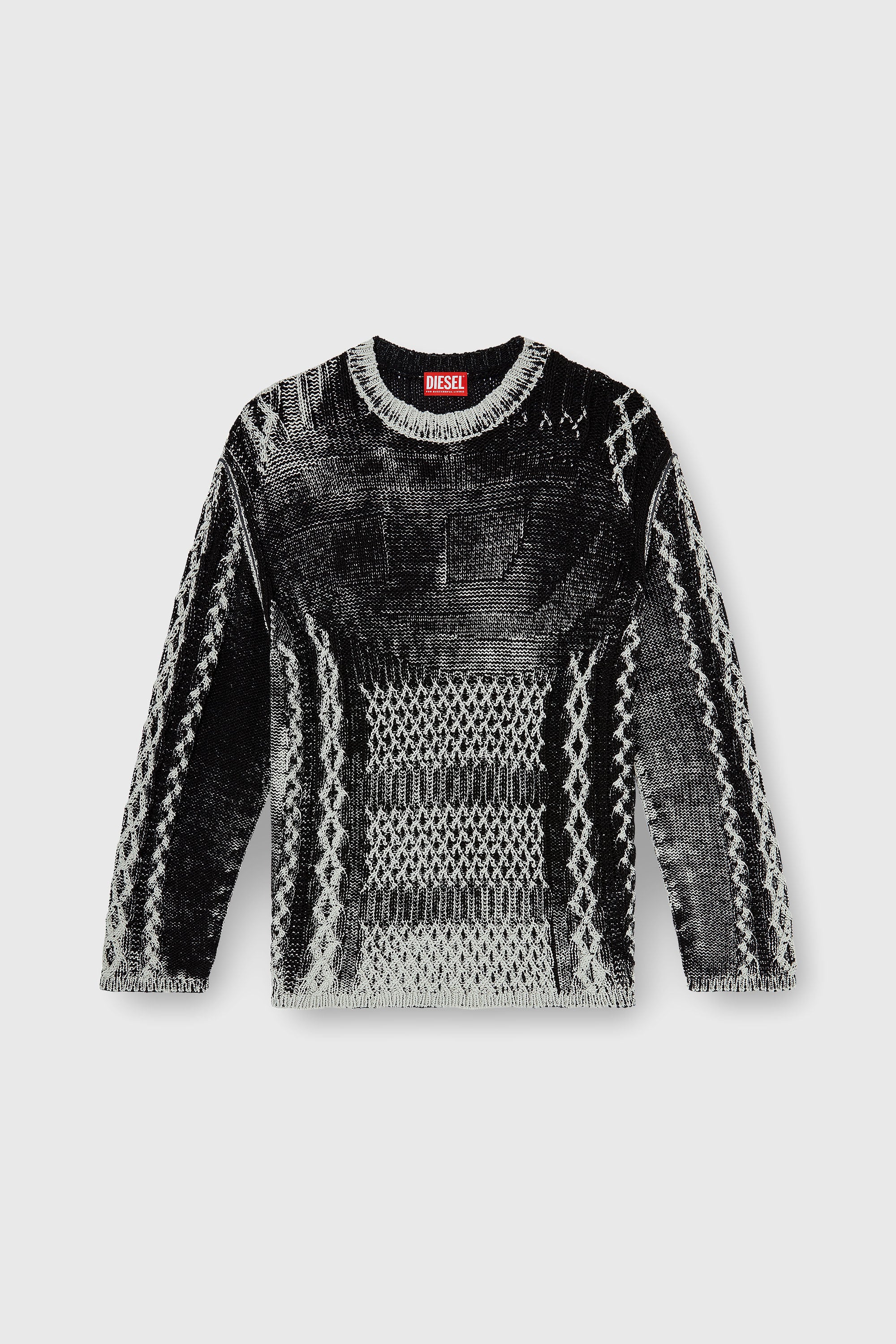 Diesel - K-MIONE, Jersey de punto trenzado tratado Hombre in Multicolor - 2