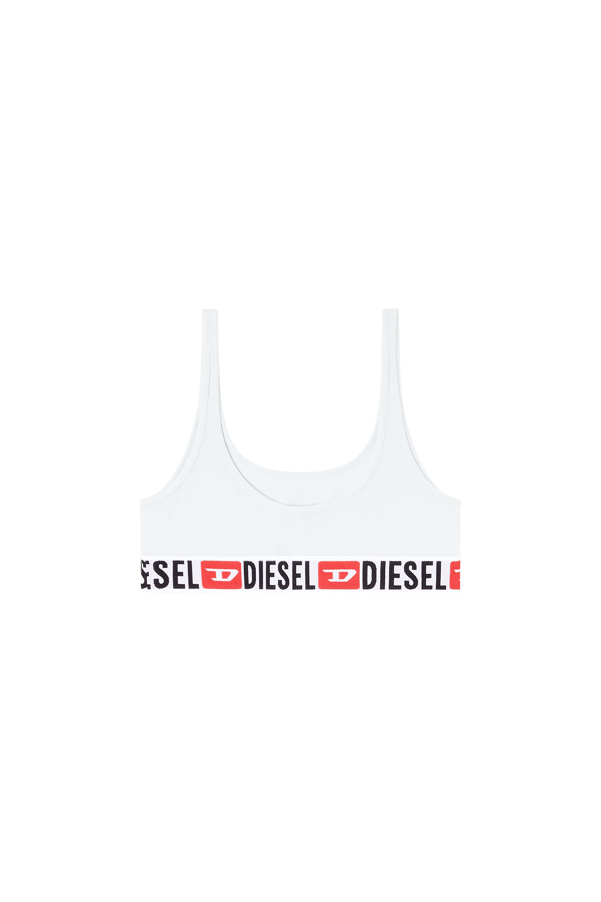 Diesel - UFSB-ORIBA, Bralette con banda con logotipo Mujer in Gris - 3