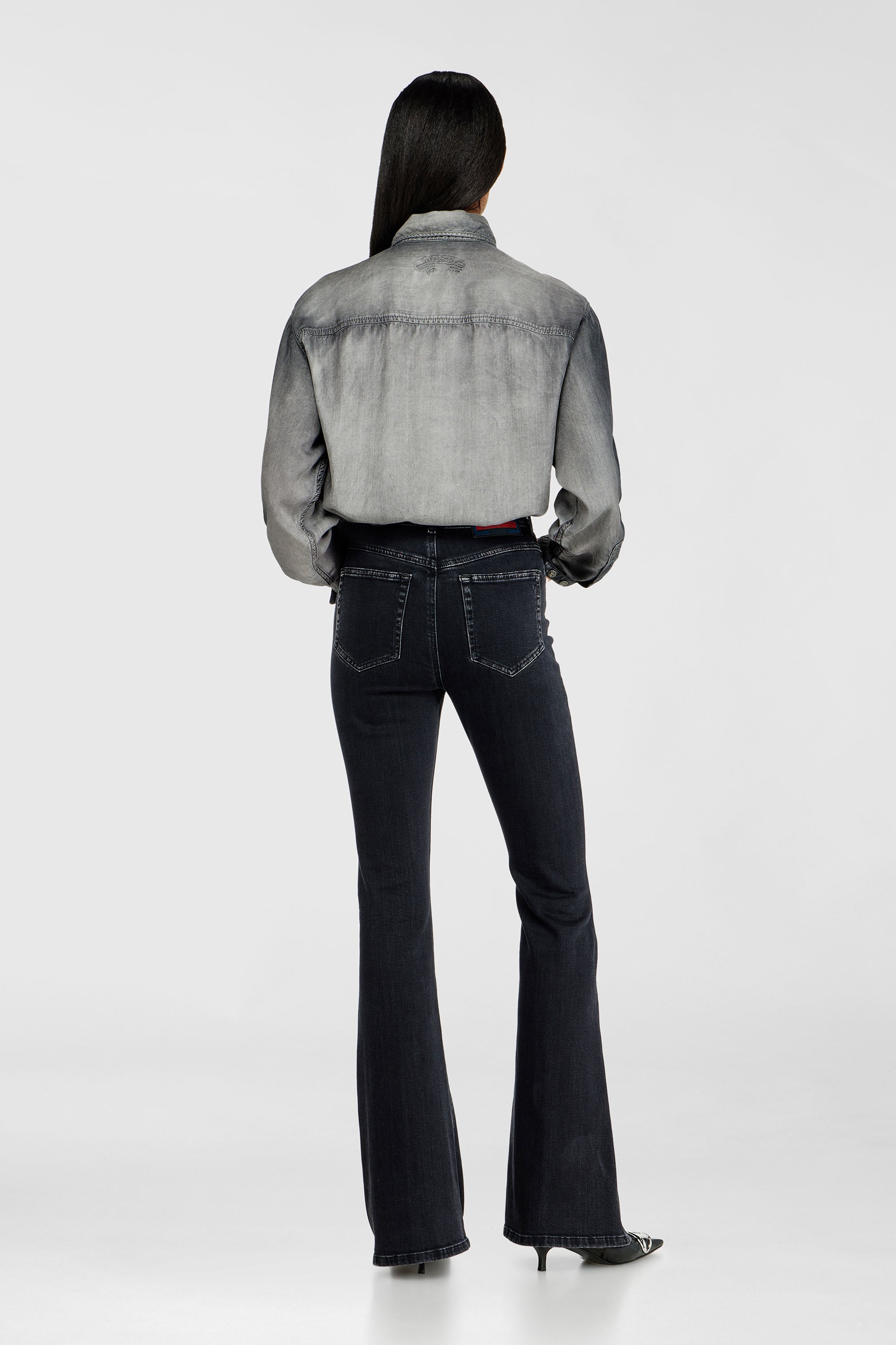 Diesel - Bootcut Jeans 1973 D-Partt 09P75 Mujer, Negro/Gris oscuro - 3
