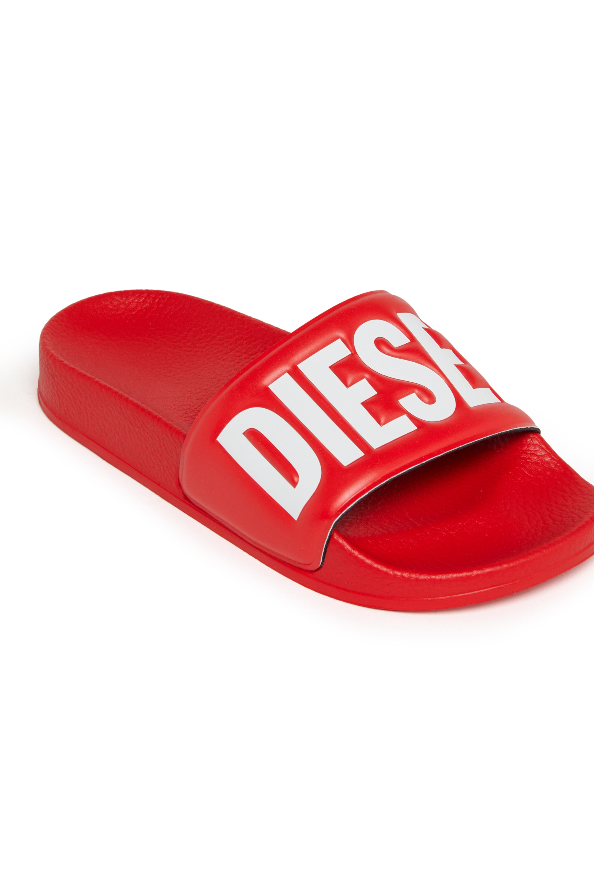 Diesel - SA-BWBISQOF, SA-BWBISQOF-Zapatillas con logotipo grabado en relieve Unisex in Rojo - 4