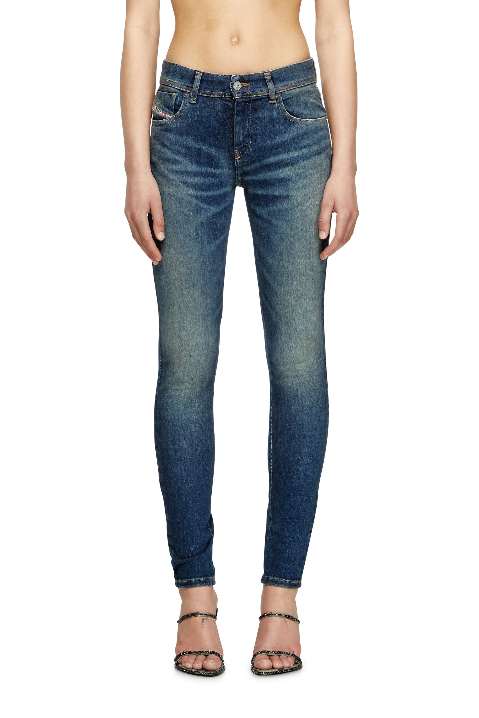 Diesel - Skinny Jeans 2017 Slandy 09L95 Mujer, Azul medio - 3