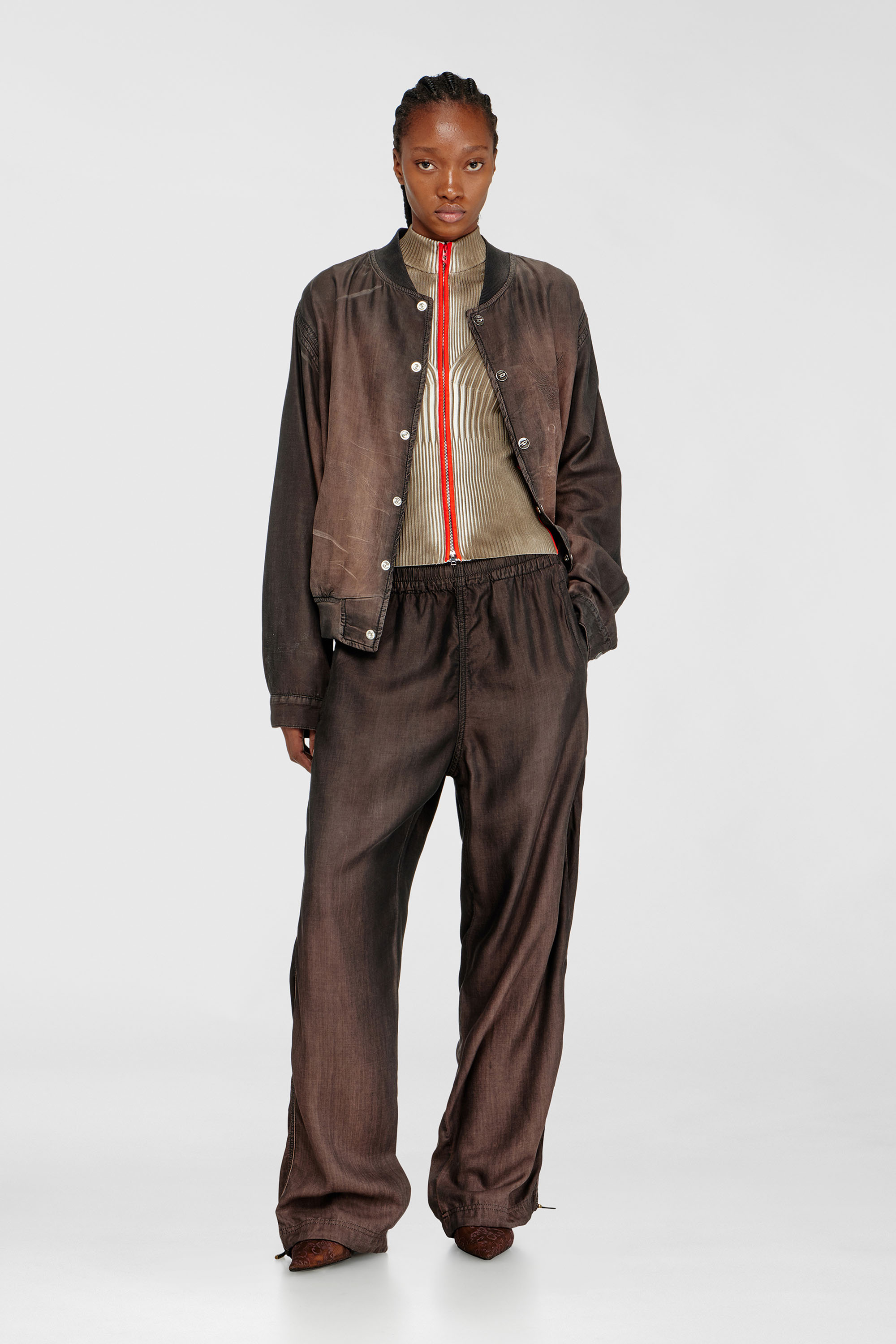 Diesel - M-SARMA, C&aacute;rdigan de punto ribeteado con bandas en contraste Mujer in Multicolor - 2