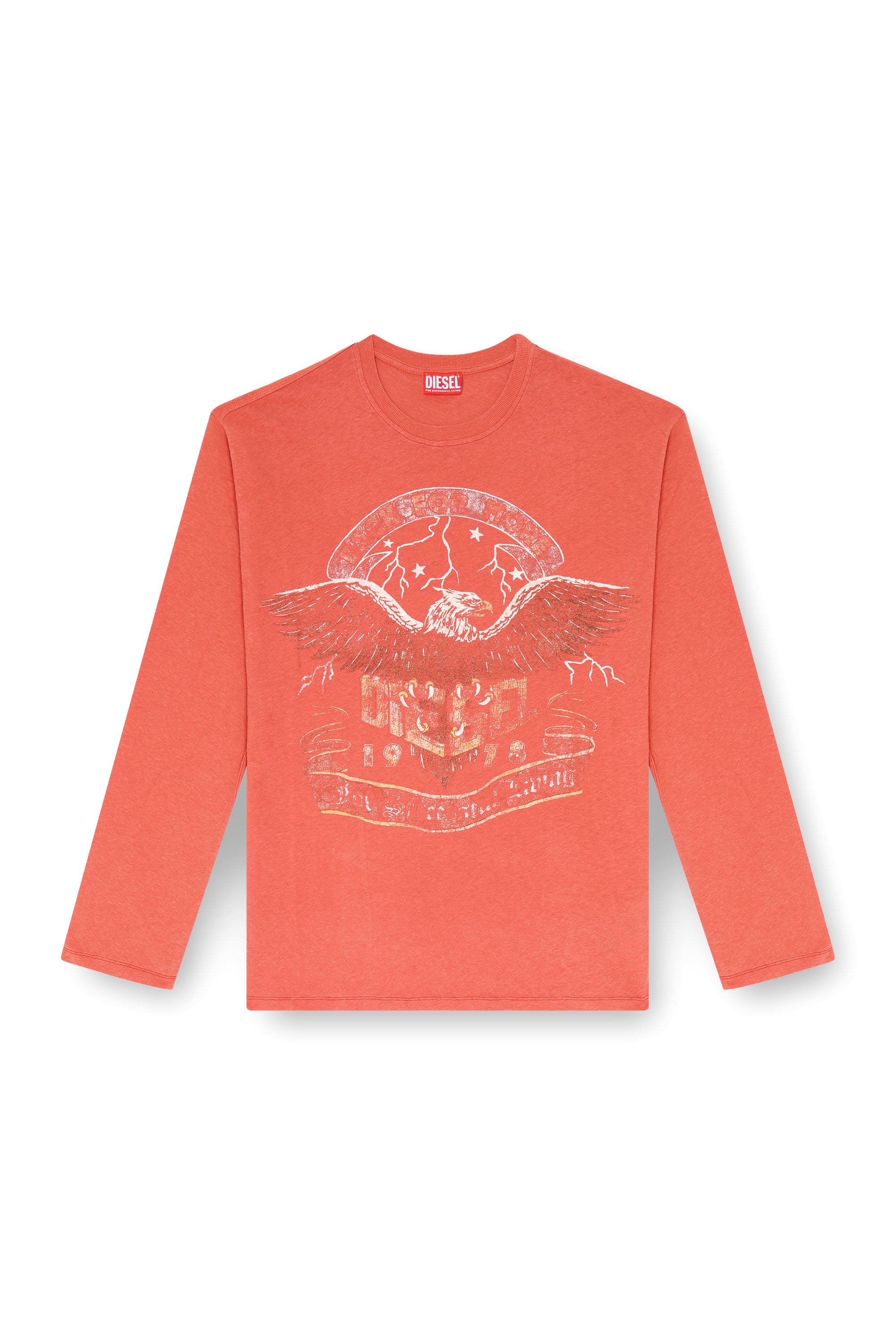 Diesel - T-GERI-LS, Camiseta de manga larga con gr&aacute;ficos de concierto Hombre in Rojo - 4