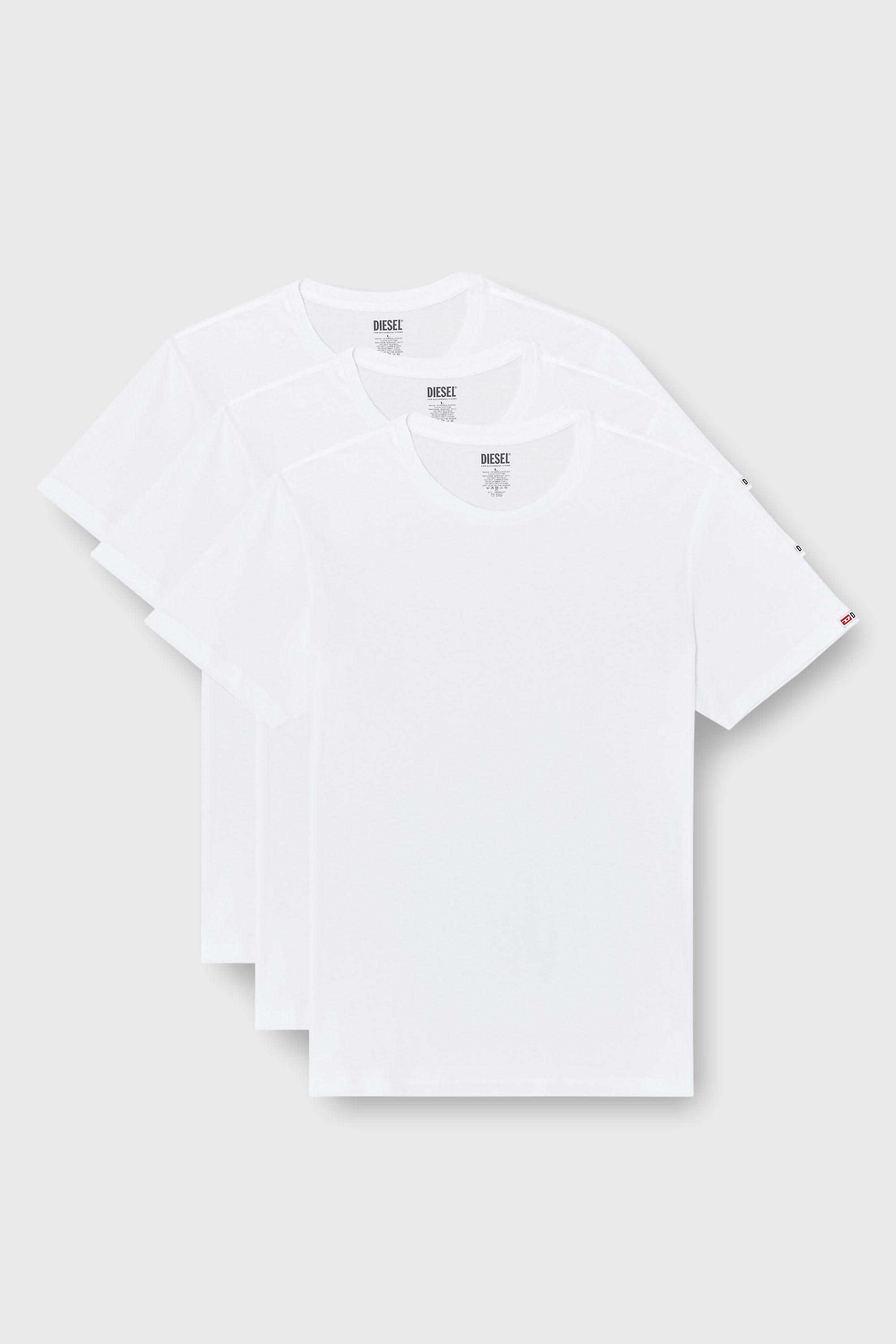 Diesel - RANDAL-D-CORE-3PACK, Pack de 3 camisetas de algod&oacute;n Hombre in Blanco - 1
