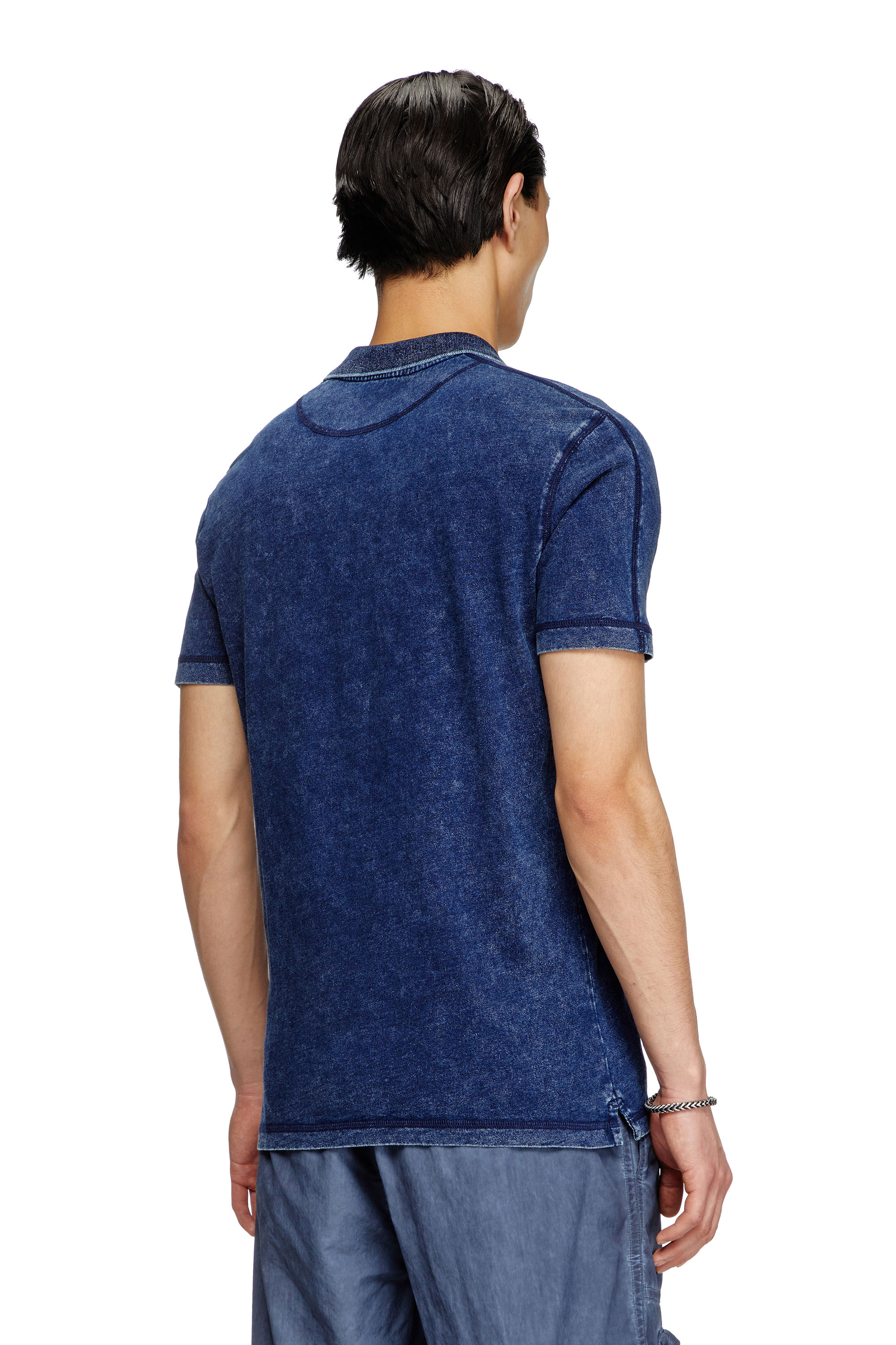 Diesel - T-SWIND-R1, Polo de aspecto denim Hombre in Azul marino - 4