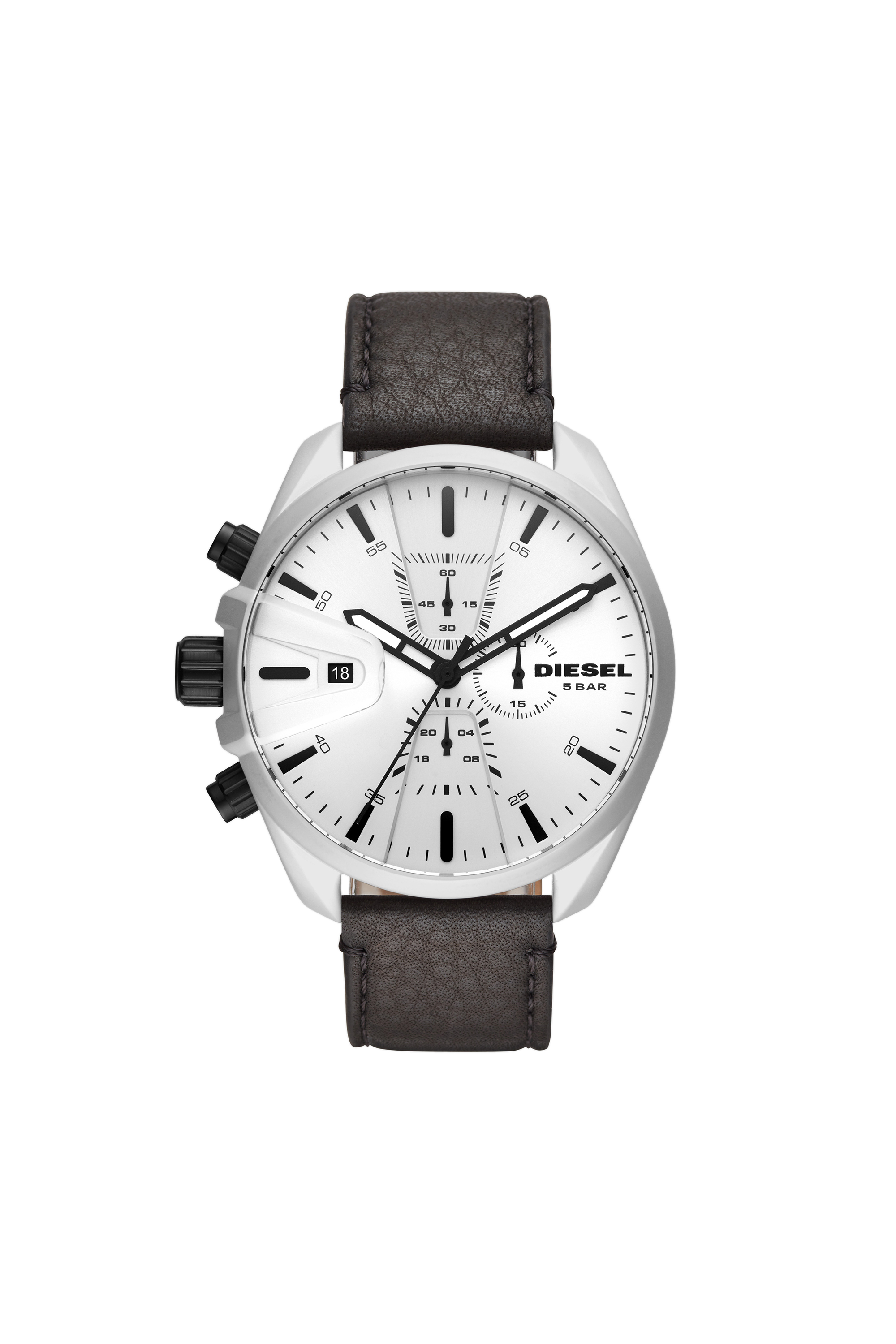 Diesel - DZ4505, Ms9 reloj cron&oacute;grafo con correa en piel negra Hombre in Negro - 1