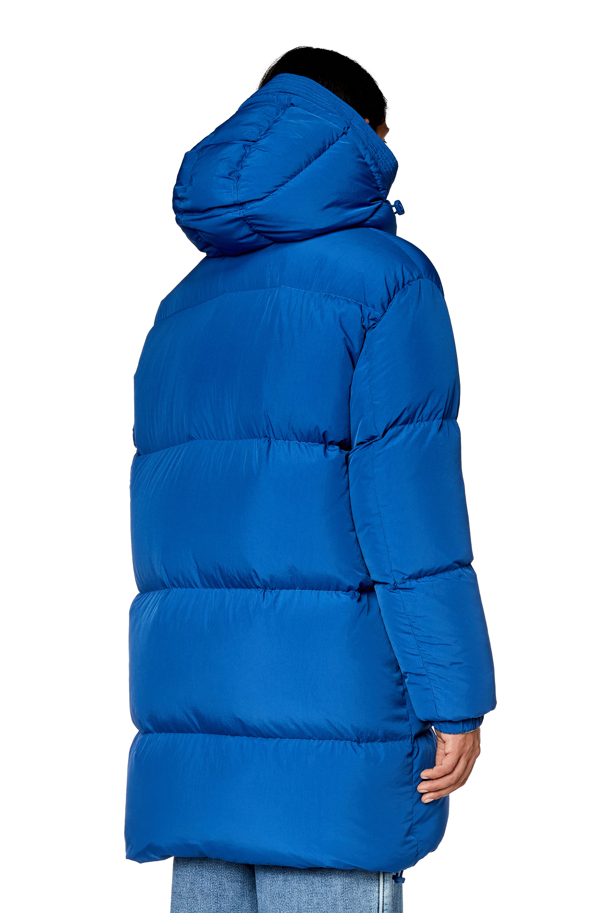 Diesel - W-ROLFYS-LONG, Abrigo de plum&oacute;n con tratamiento ViralOff&reg; Hombre in Azul marino - 4